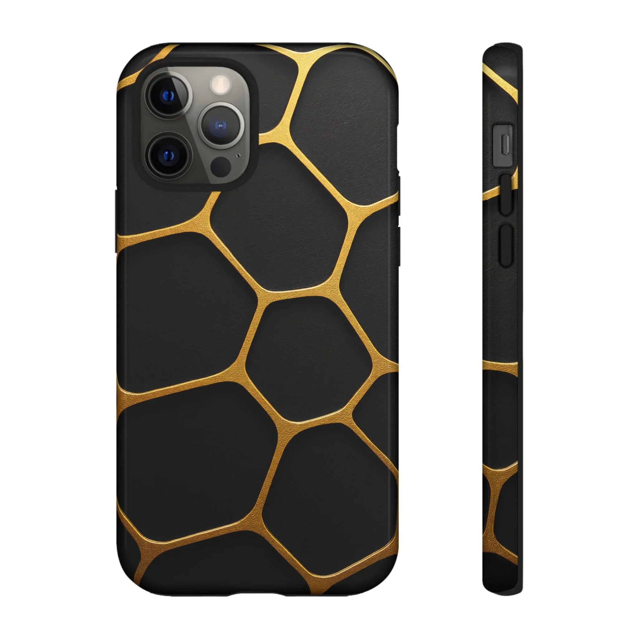 Golden Cellscape Phone Case for iPhone 8-17 and Galaxy S20-S25 - KARARMDESIGN