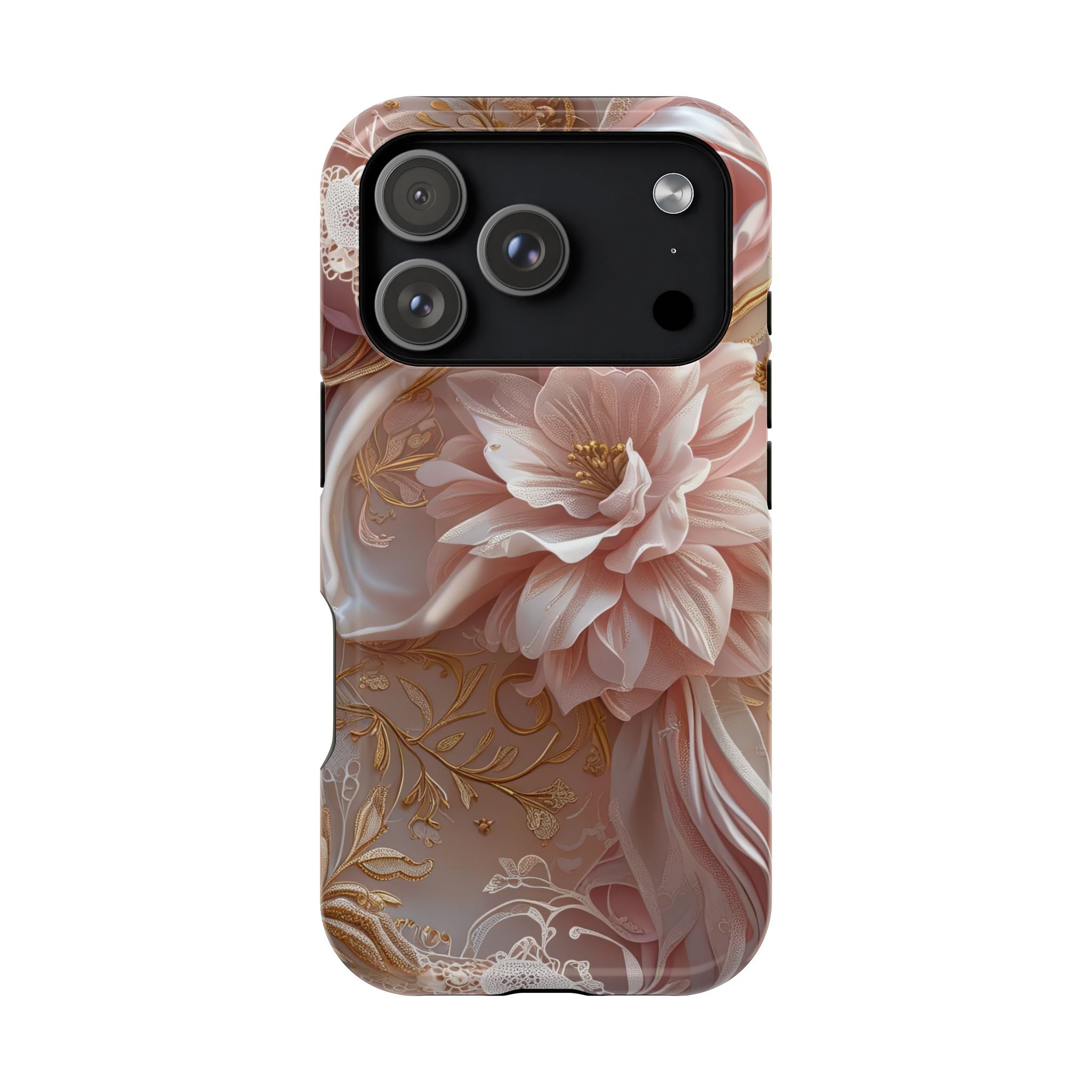 Elegant Floral Phone Case for iPhone 11–17, 16e & Galaxy S22–S26