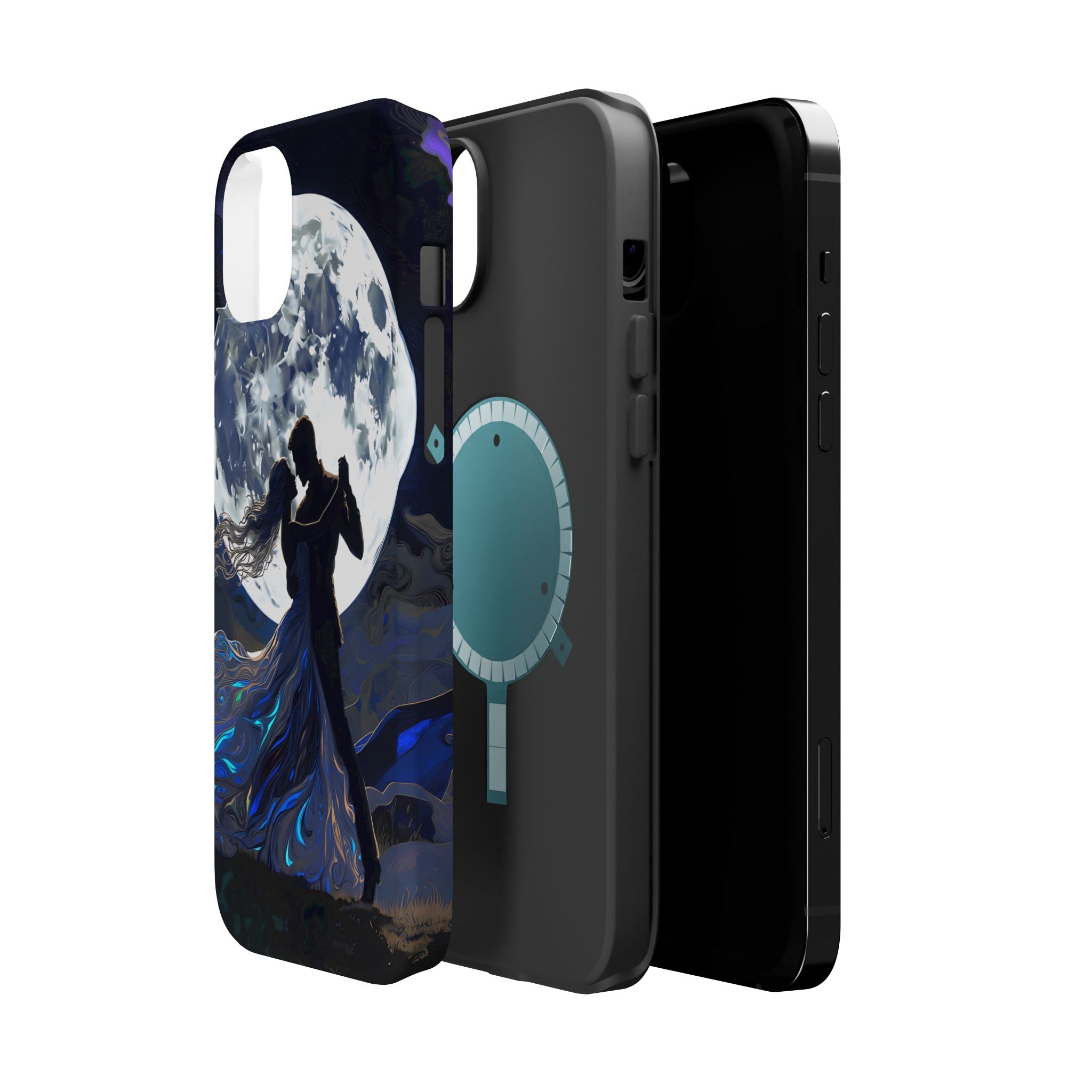 Romantic Moonlight Dance Magnetic Phone Case – iPhone 15–17 & Samsung Galaxy S26