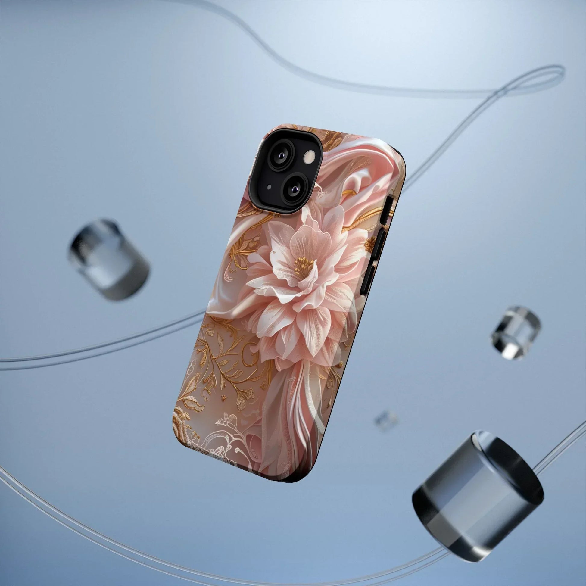 Elegant Floral Impact-Resistant Phone Case for iPhone 12-16 and Samsung Galaxy S21-S22 Models - KarArmDesign