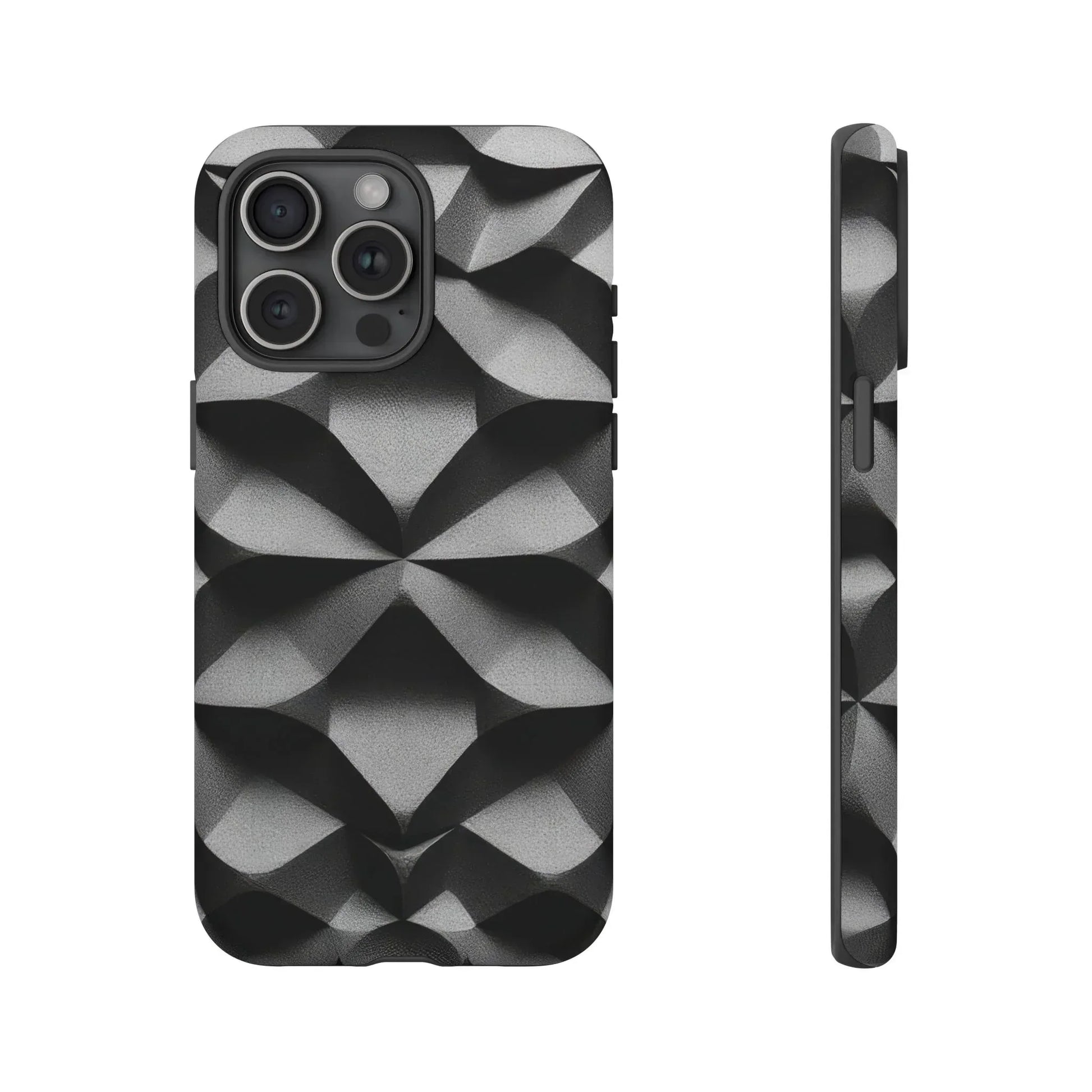 3D Geometric Phone Case for iPhone 8–17 - KARARMDESIGN