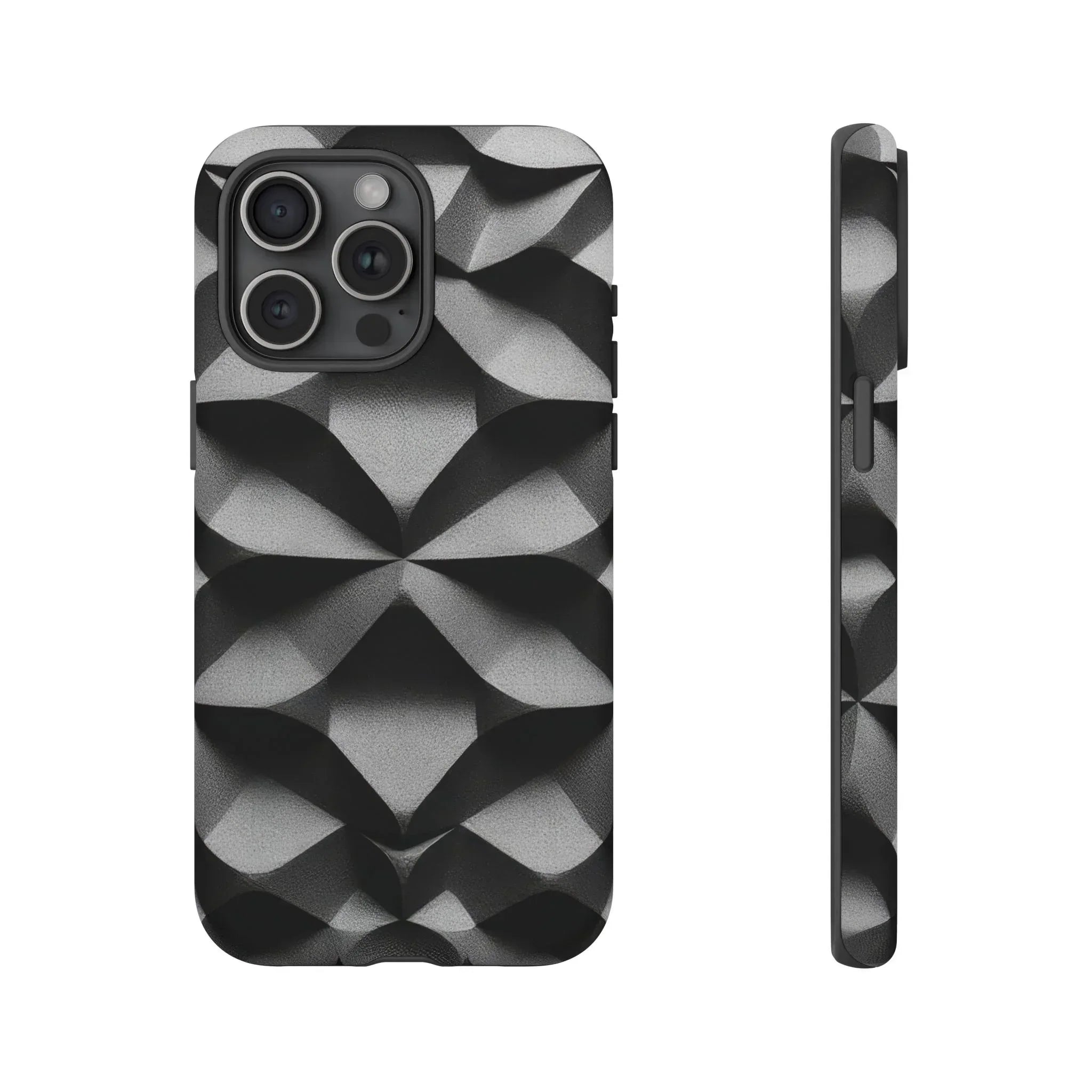 3D Geometric Phone Case for iPhone 8–17 - KARARMDESIGN