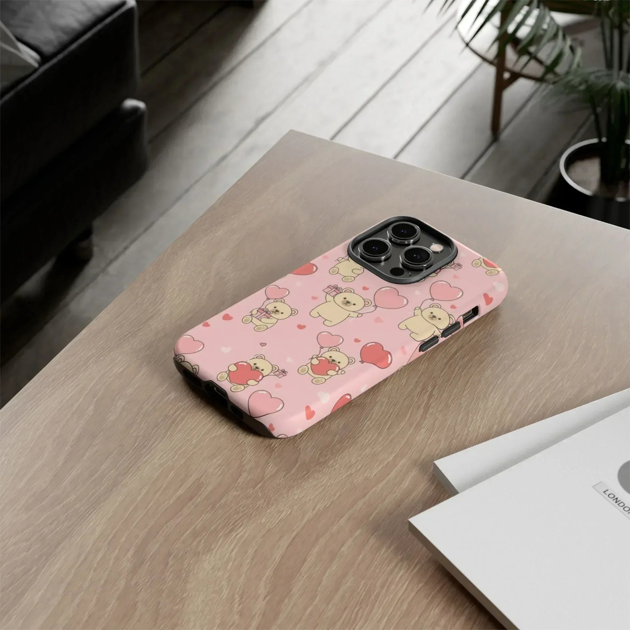 Teddy's Valentine Parade Phone Case for iPhone 11-17 and Galaxy S21-S25 - KARARMDESIGN
