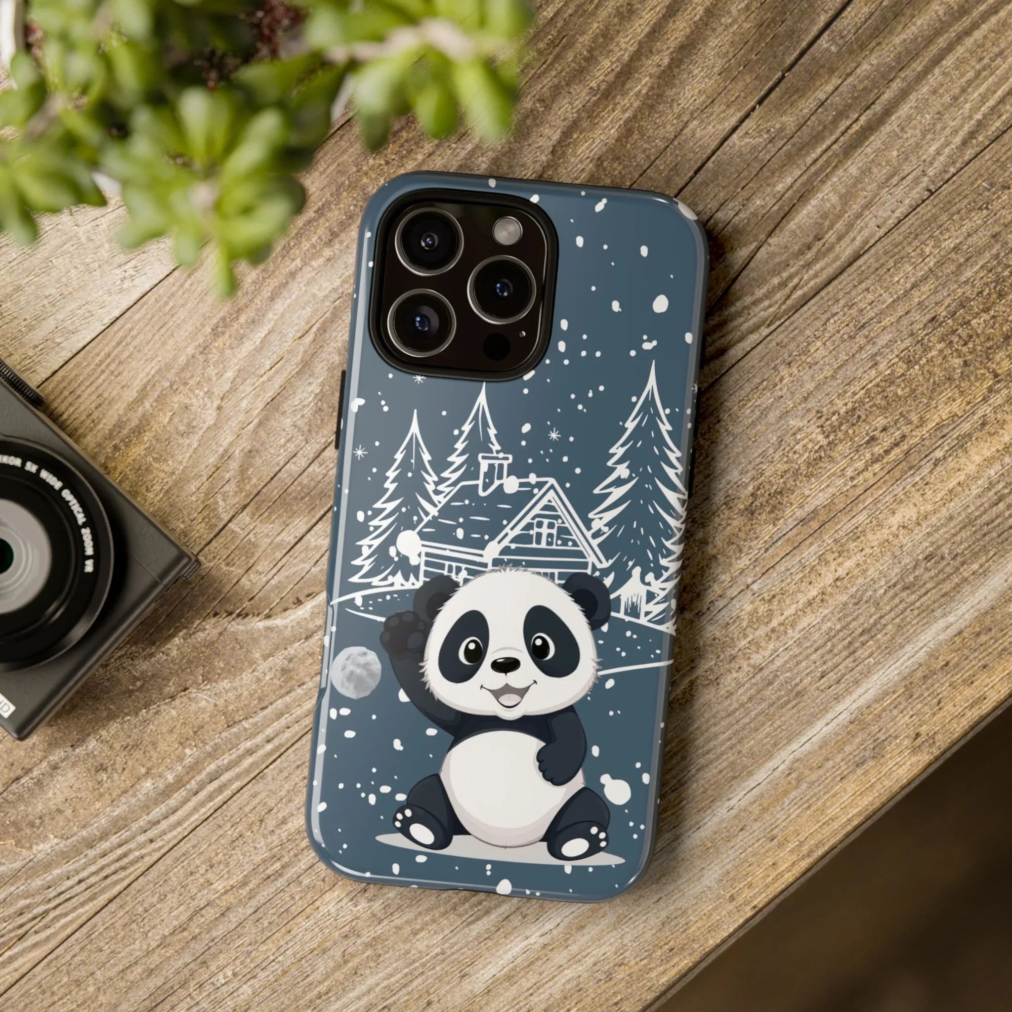 Cute Panda in a Winter Wonderland Phone Case for iPhone 8-17 - KARARMDESIGN