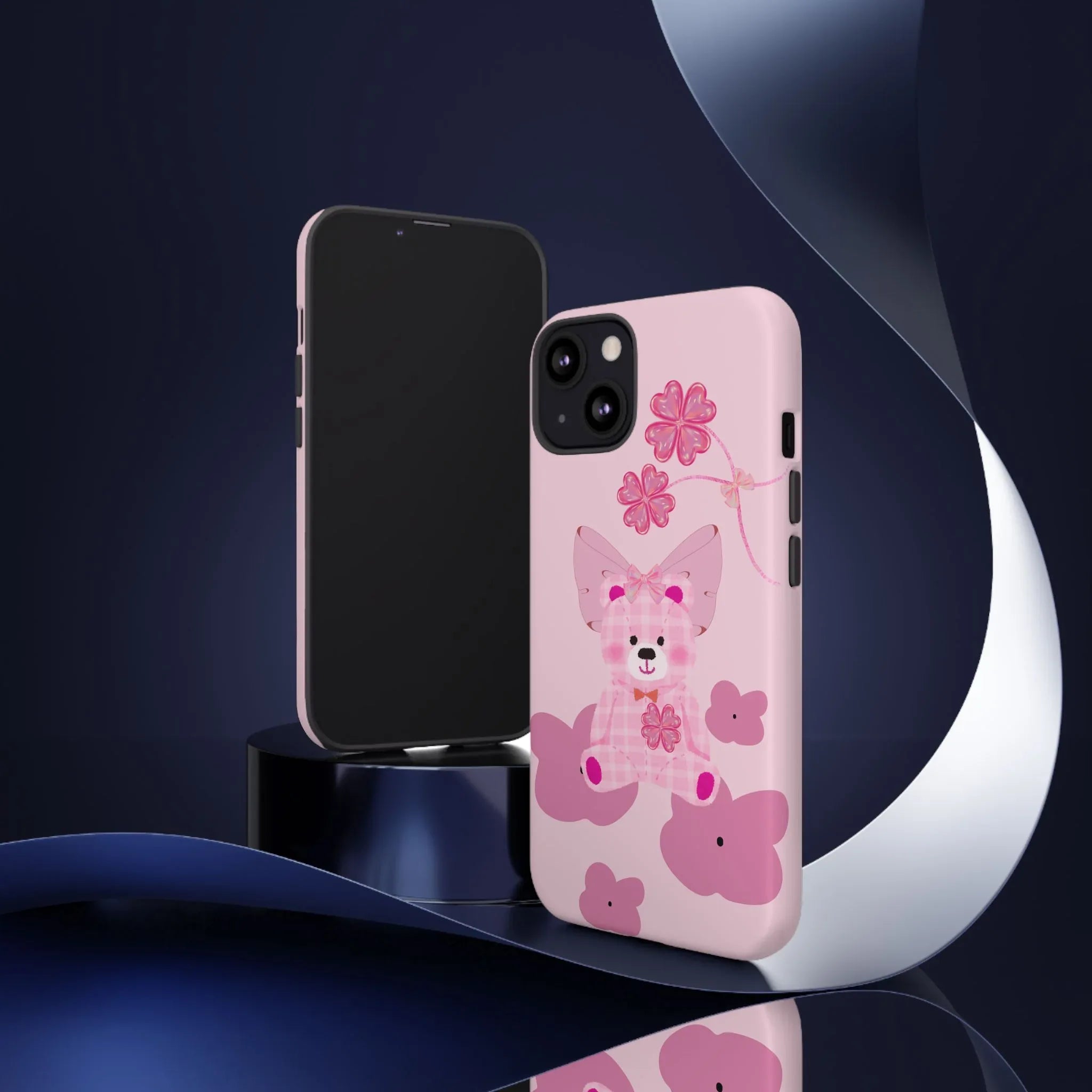 Pink Teddy Bear Phone Cases for iPhone, Pixel and Galaxy - KARARMDESIGN