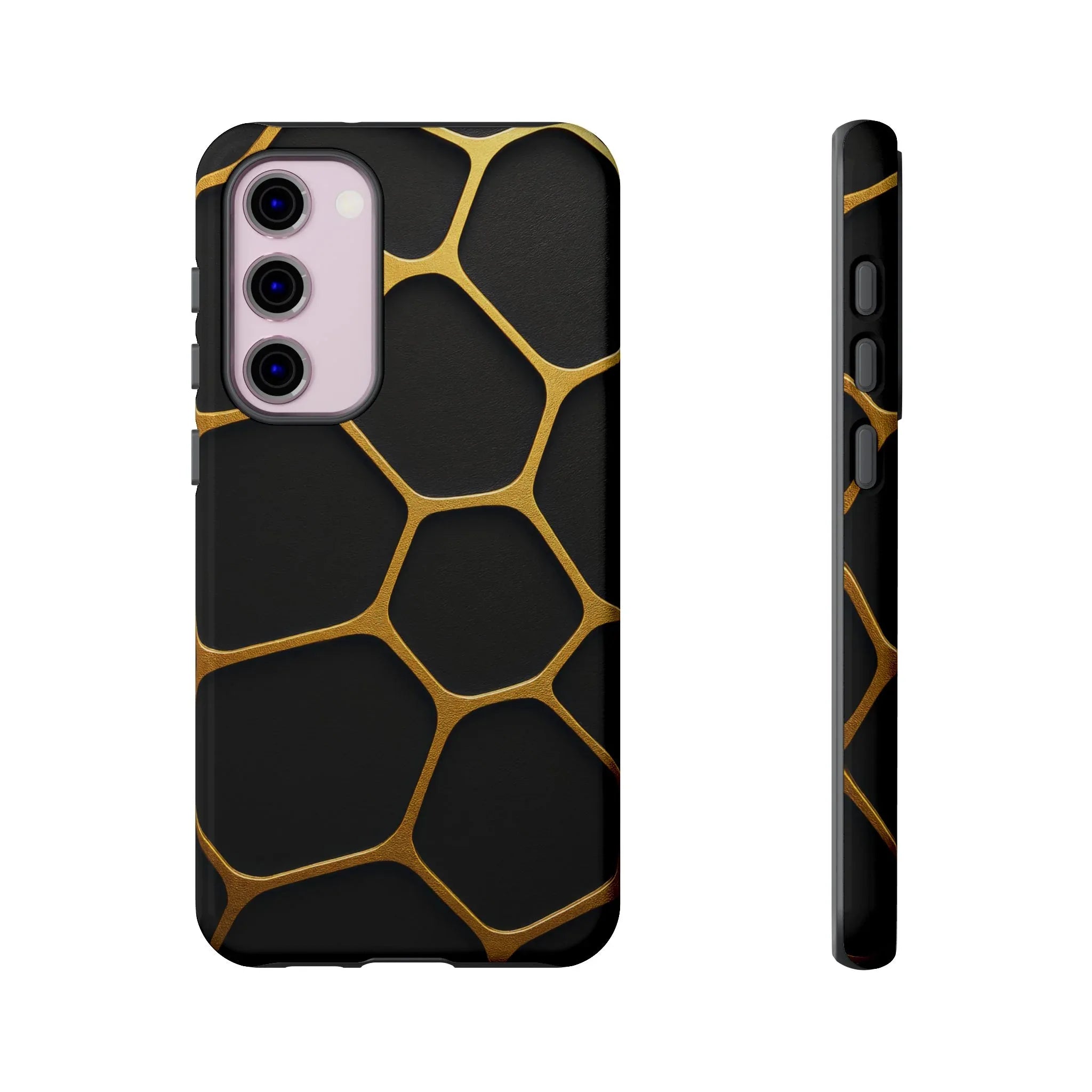 Golden Cellscape Phone Case for iPhone 8-17 and Galaxy S20-S25 - KARARMDESIGN