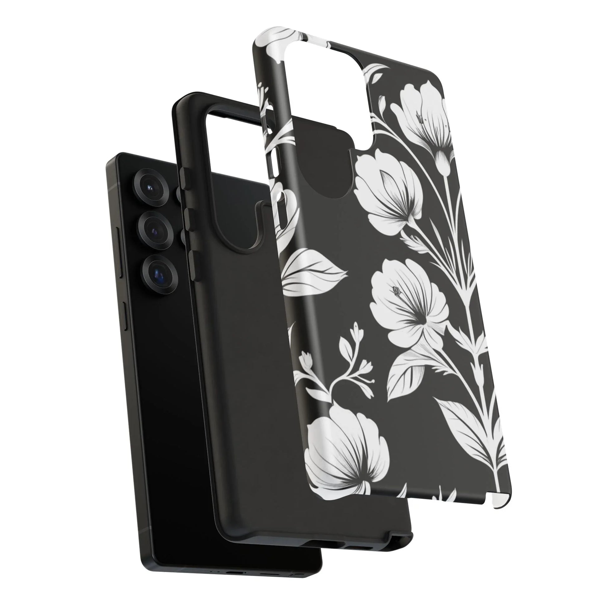Elegant Floral Phone Case for Galaxy S20-S25 - KARARMDESIGN