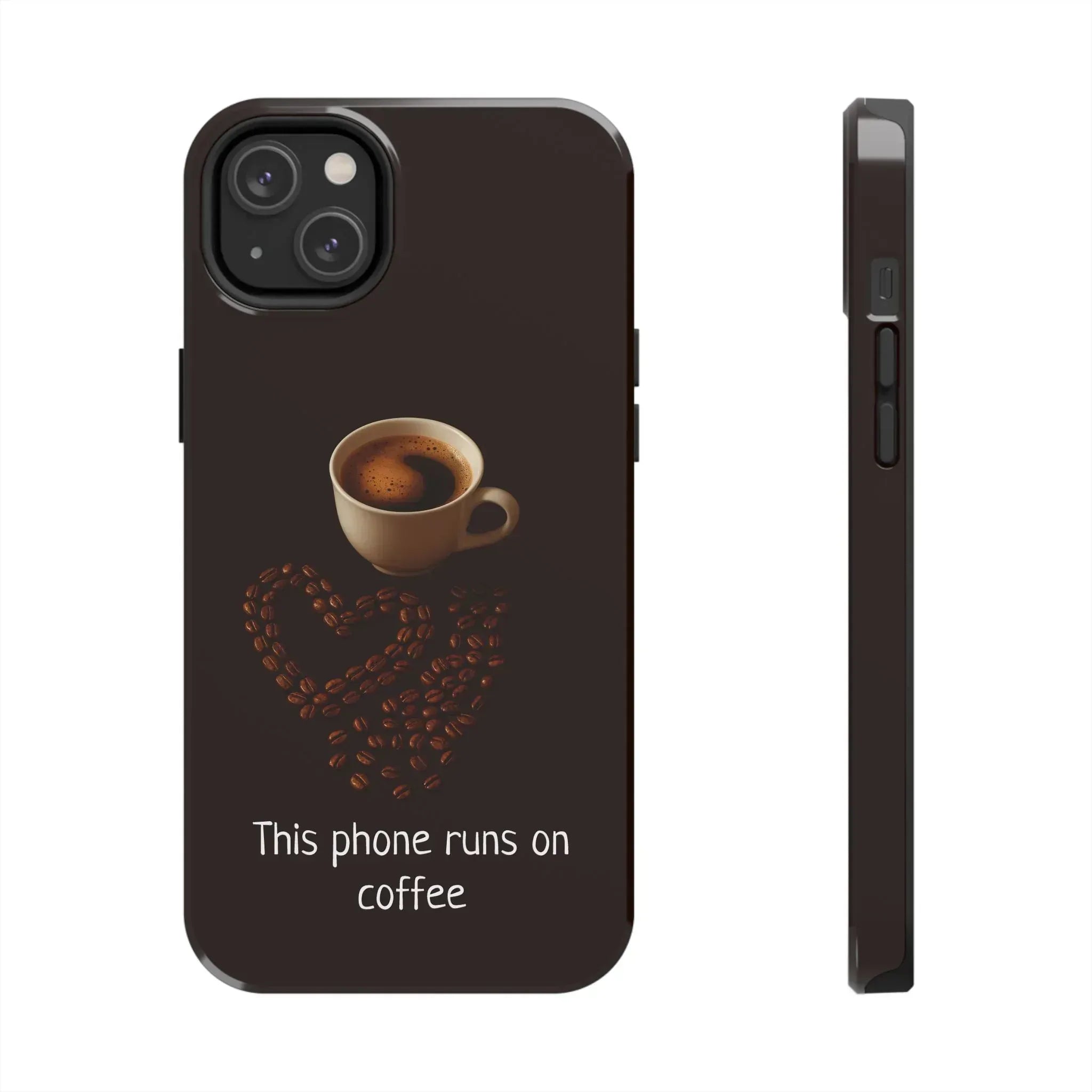 This Phone Runs On Coffee Quote Phone Case for iPhone and Galaxy - KARARMDESIGN