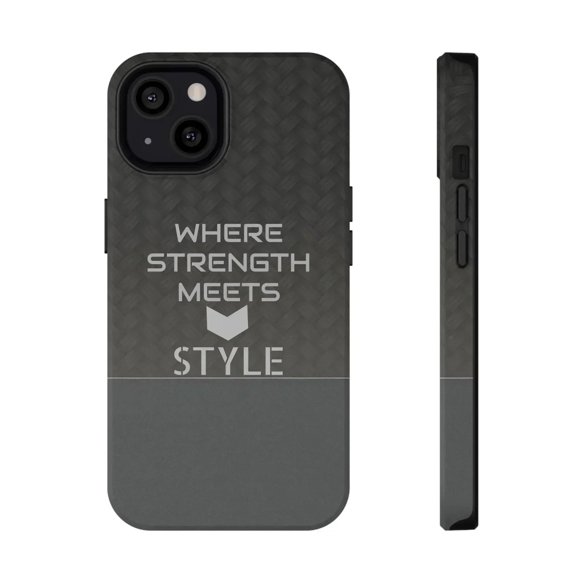 Gray Carbon Phone Case for iPhone 12-16 and Galaxy S21-S22 - KARARMDESIGN