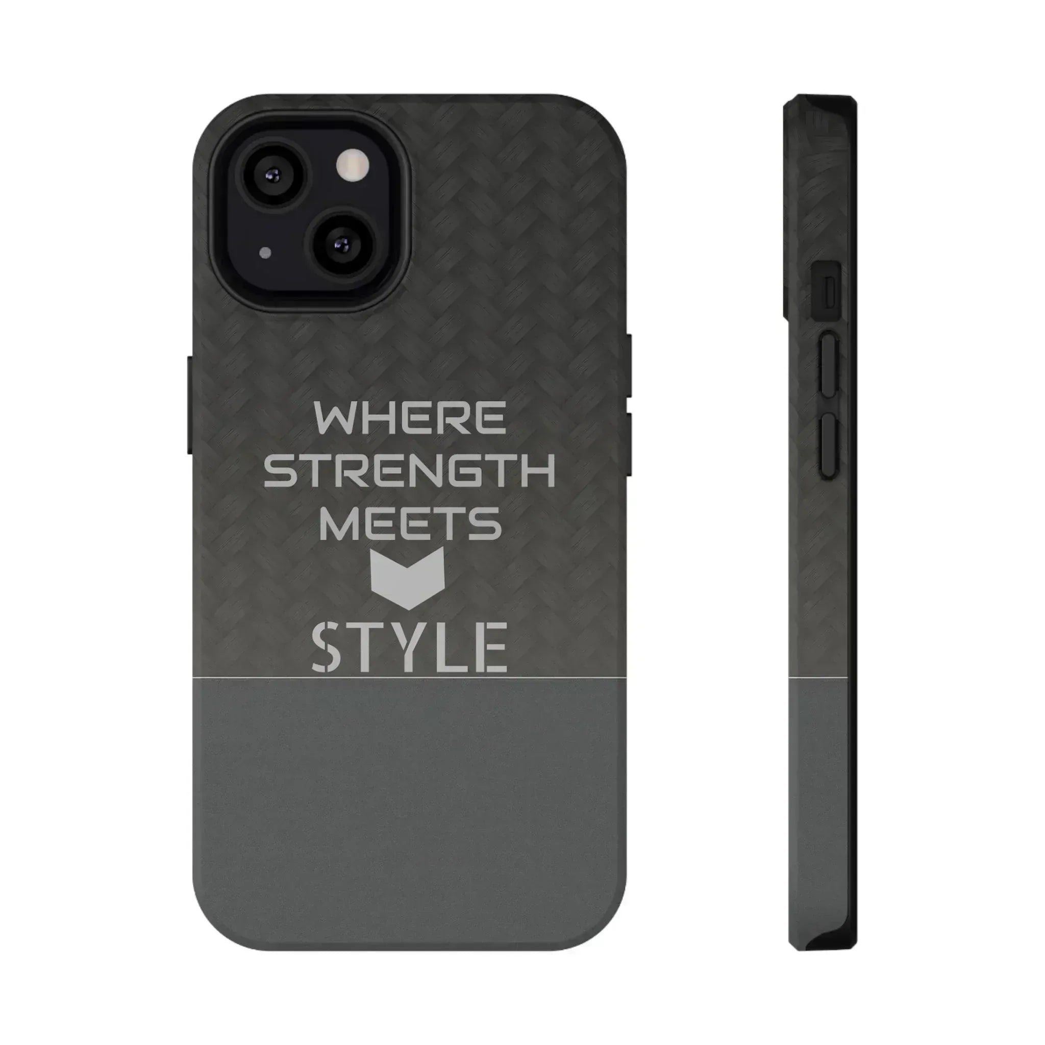 Gray Carbon Phone Case for iPhone 12-16 and Galaxy S21-S22 - KARARMDESIGN