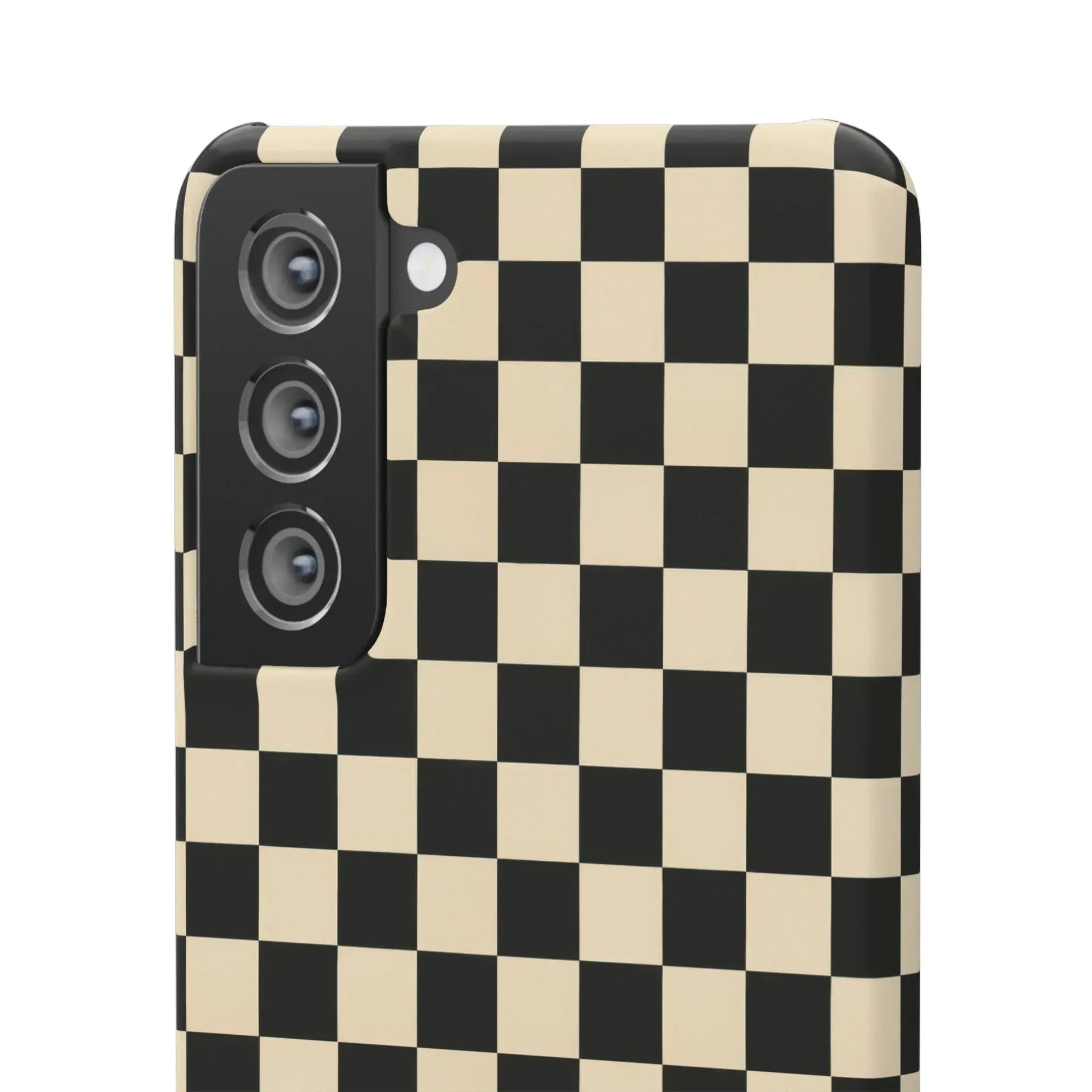 Stylish Matte Checker Phone Case for iPhone 11-17 and Galaxy S20-S25 - KARARMDESIGN