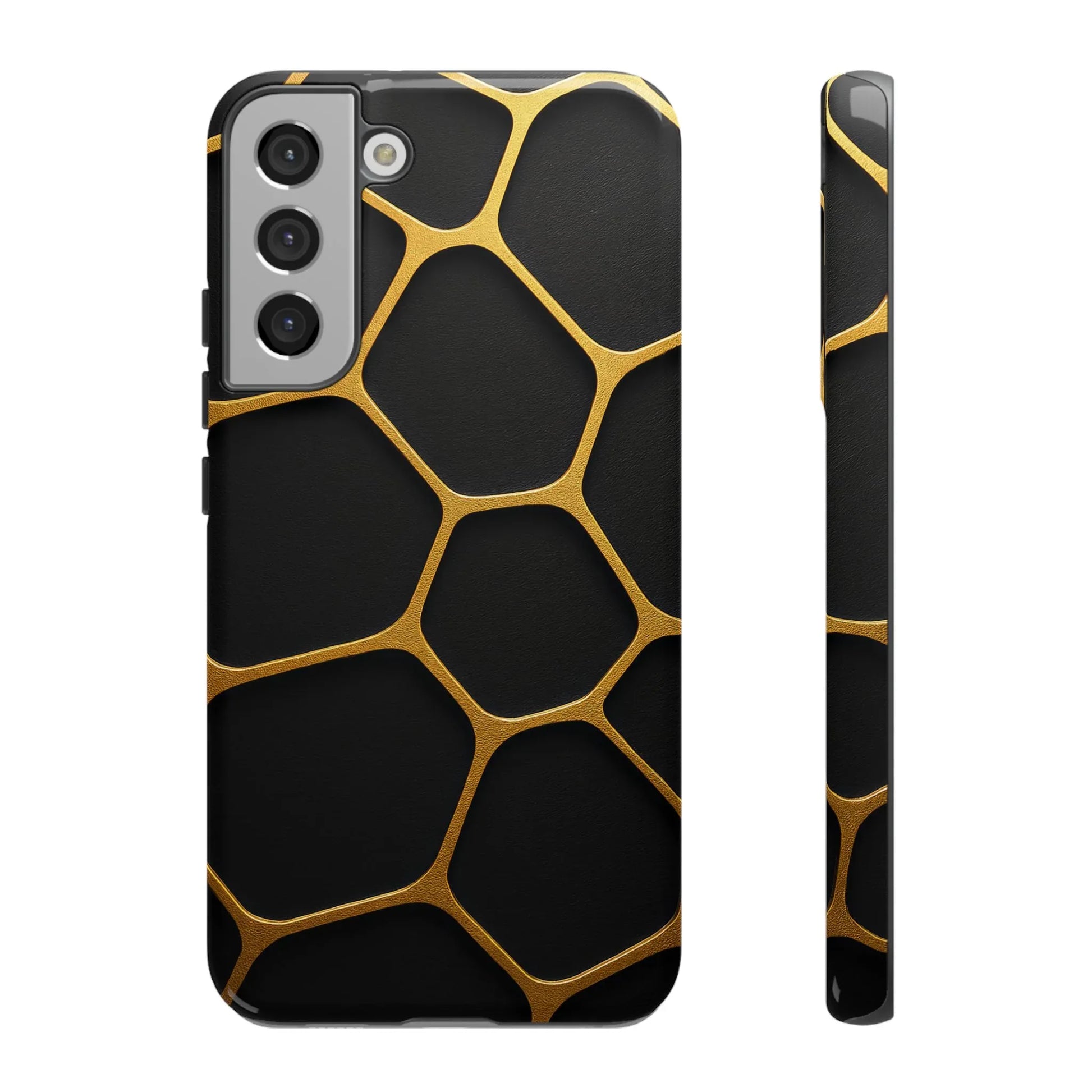 Golden Cellscape Phone Case for iPhone 8-17 and Galaxy S20-S25 - KARARMDESIGN
