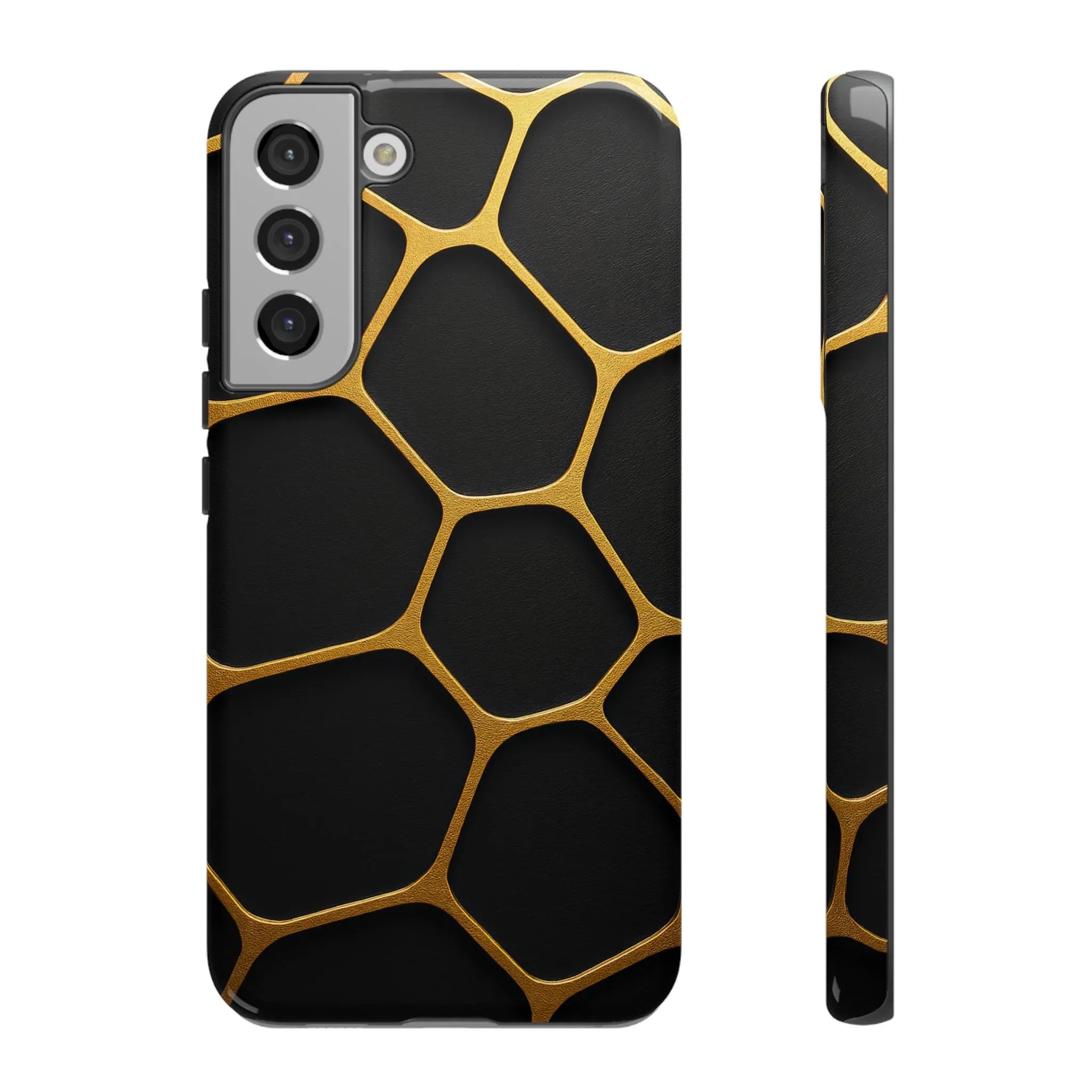 Golden Cellscape Phone Case for iPhone 8-17 and Galaxy S20-S25 - KARARMDESIGN