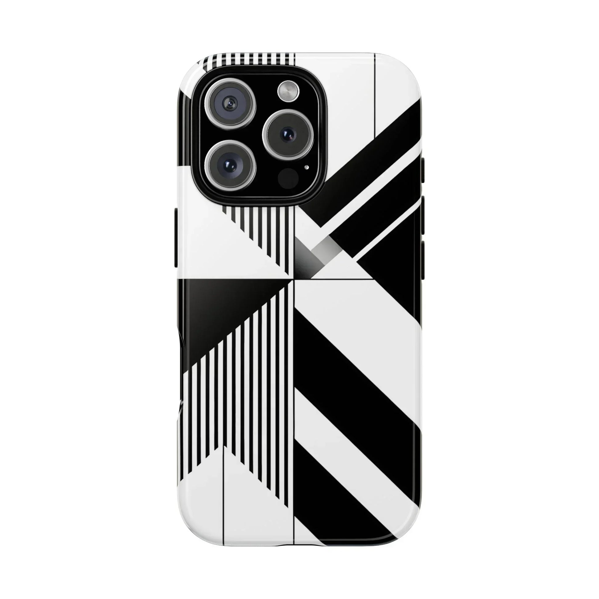 Monochrome Tough Phone Case for iPhone 11-16 and Samsung Galaxy S10–S25 Models - KarArmDesign