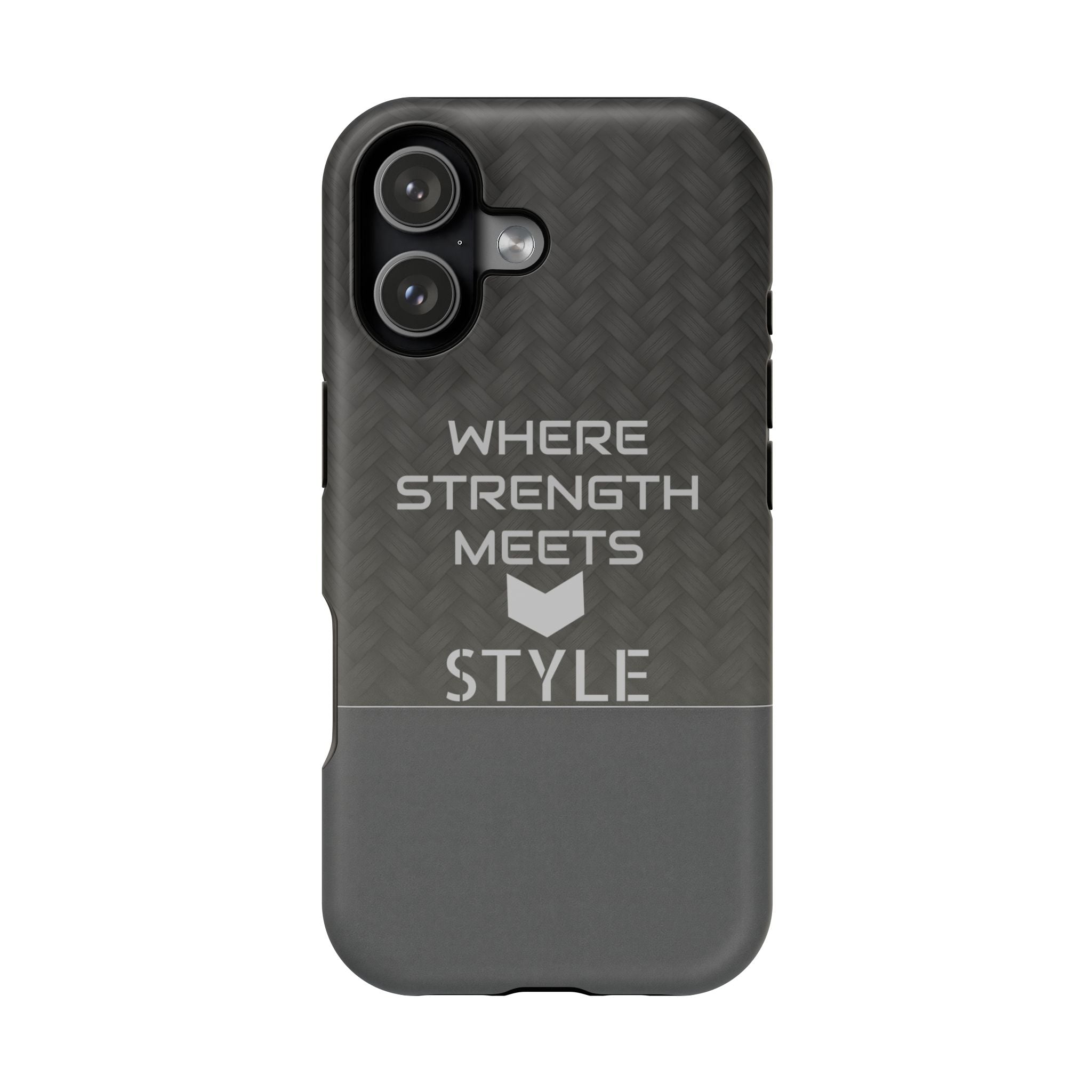 Gray Carbon Phone Case for iPhone 12-16 and Galaxy S21-S22