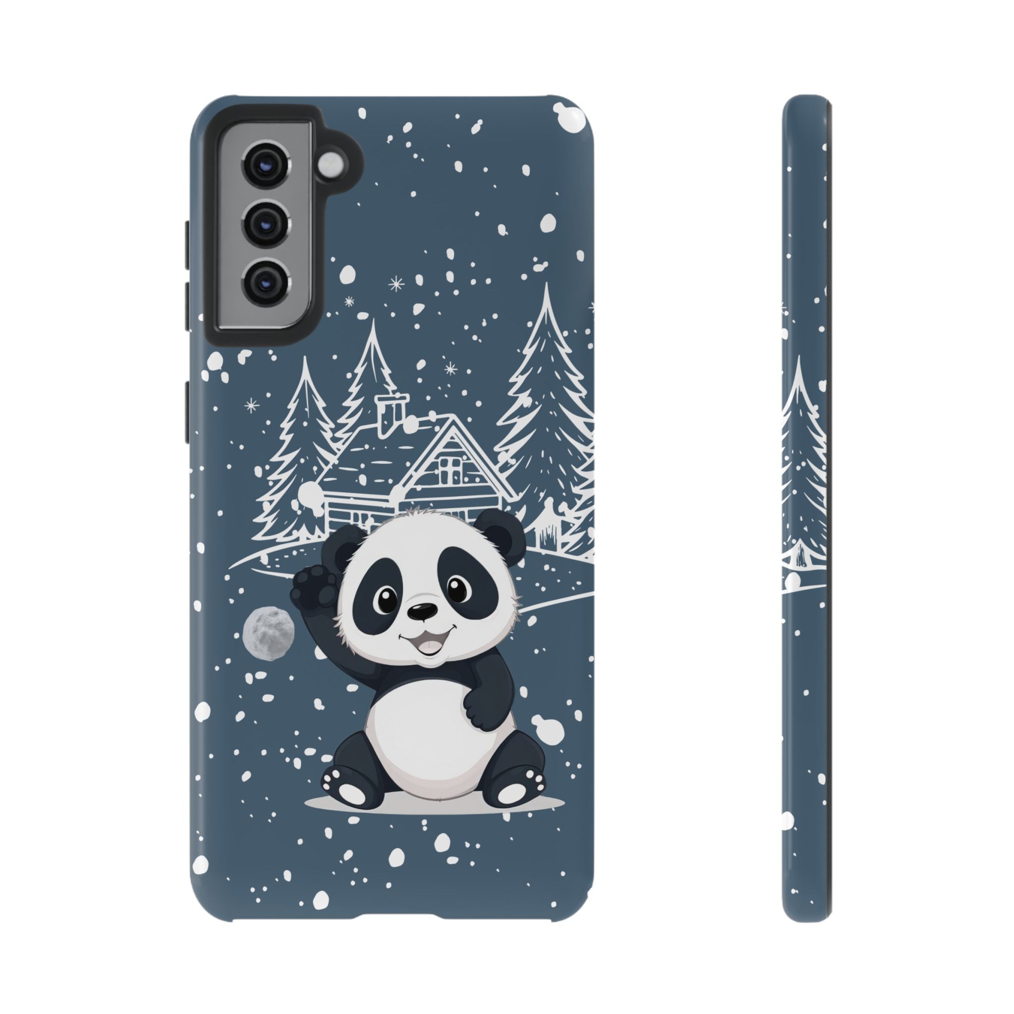 Cute Panda Phone Case for Samsung Galaxy S20–S26 & Google Pixel 6–9
