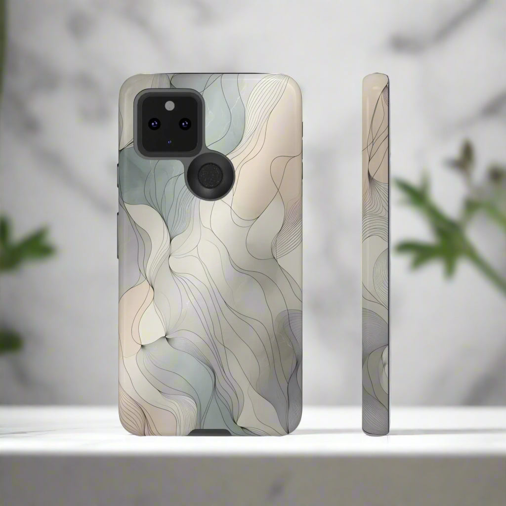 Pastel Wave Phone Case – Minimalist Design for iPhone & Pixel - KarArmDesign