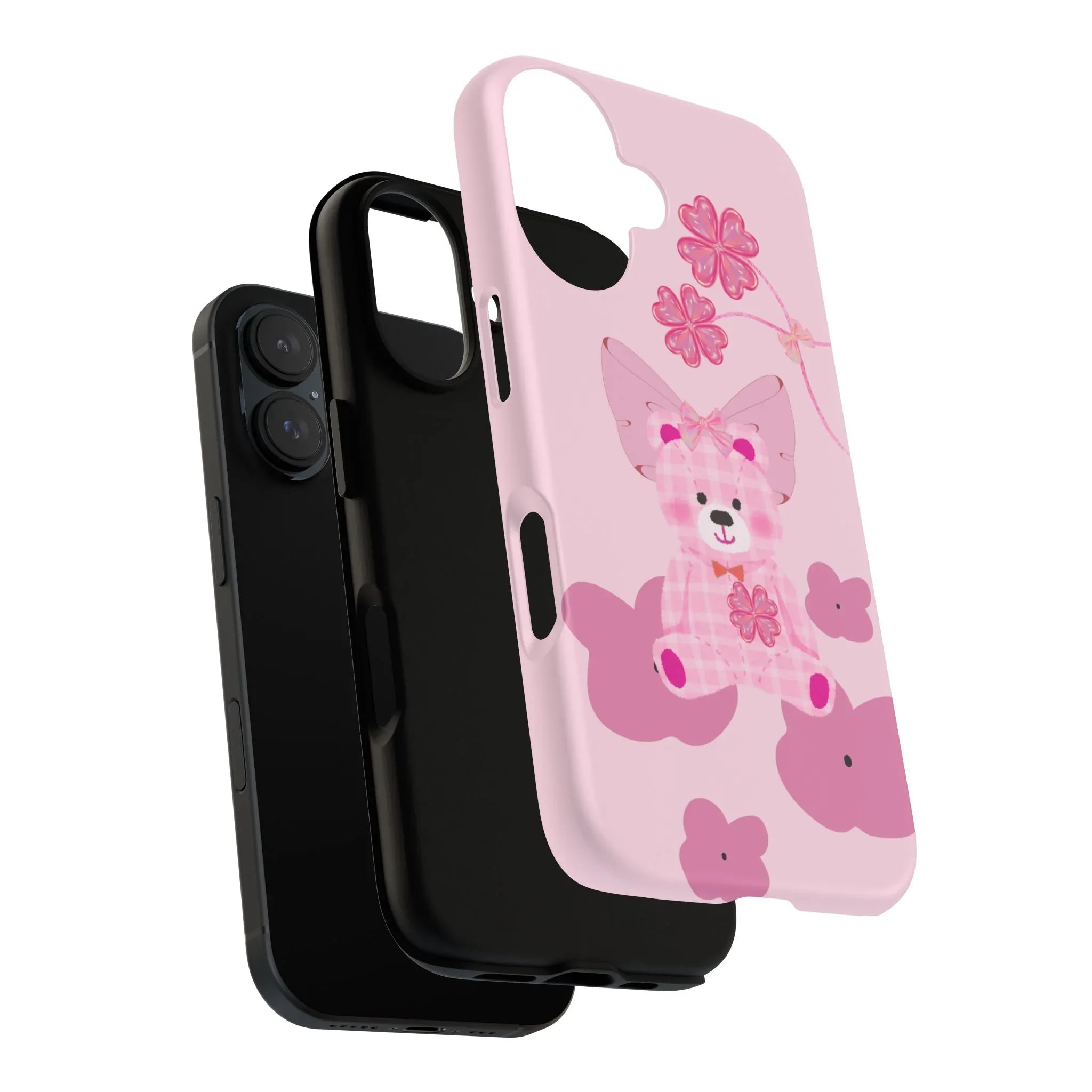 Pink Teddy Bear Phone Cases for iPhone, Pixel and Galaxy - KARARMDESIGN