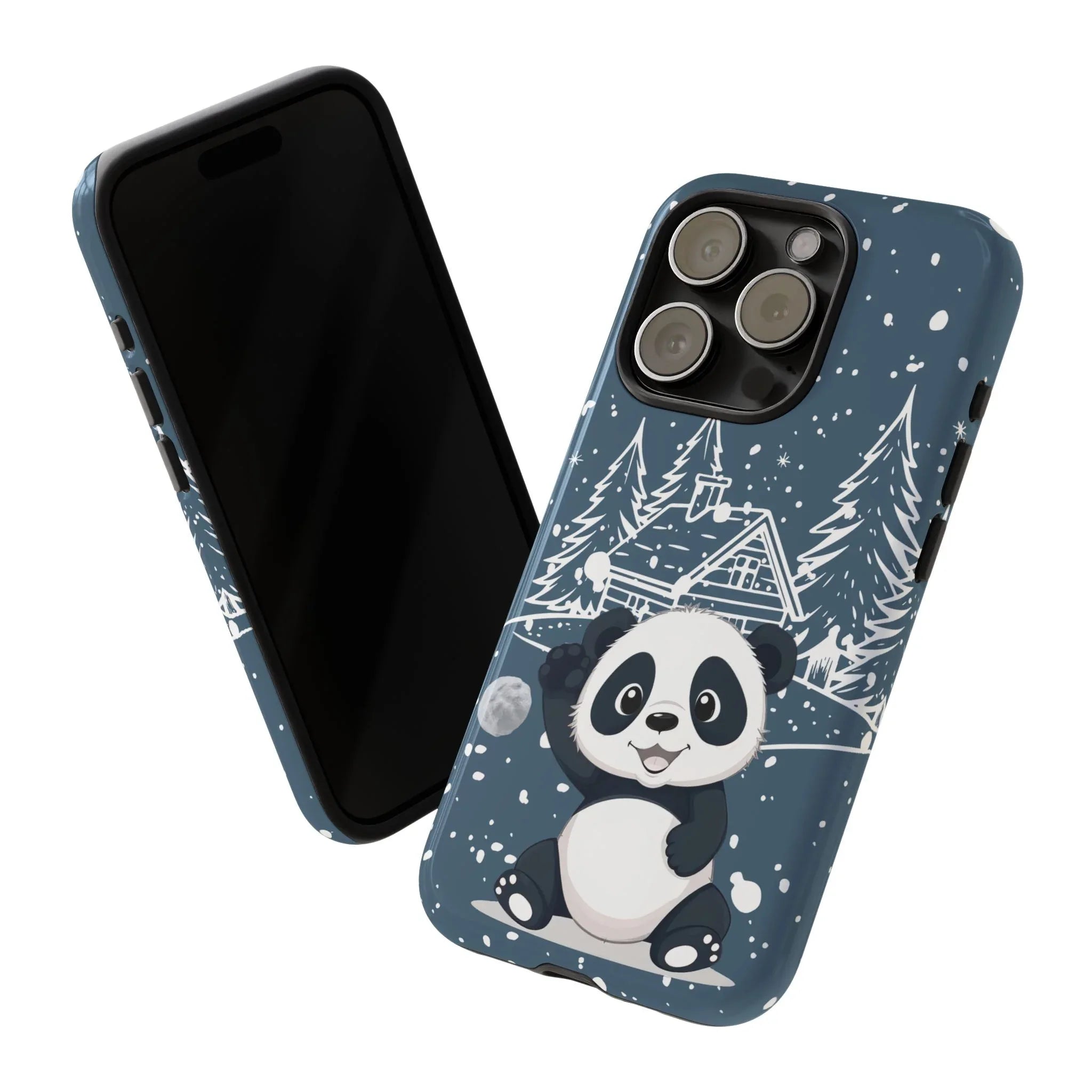 Cute Panda in a Winter Wonderland Phone Case for iPhone 8-17 - KARARMDESIGN