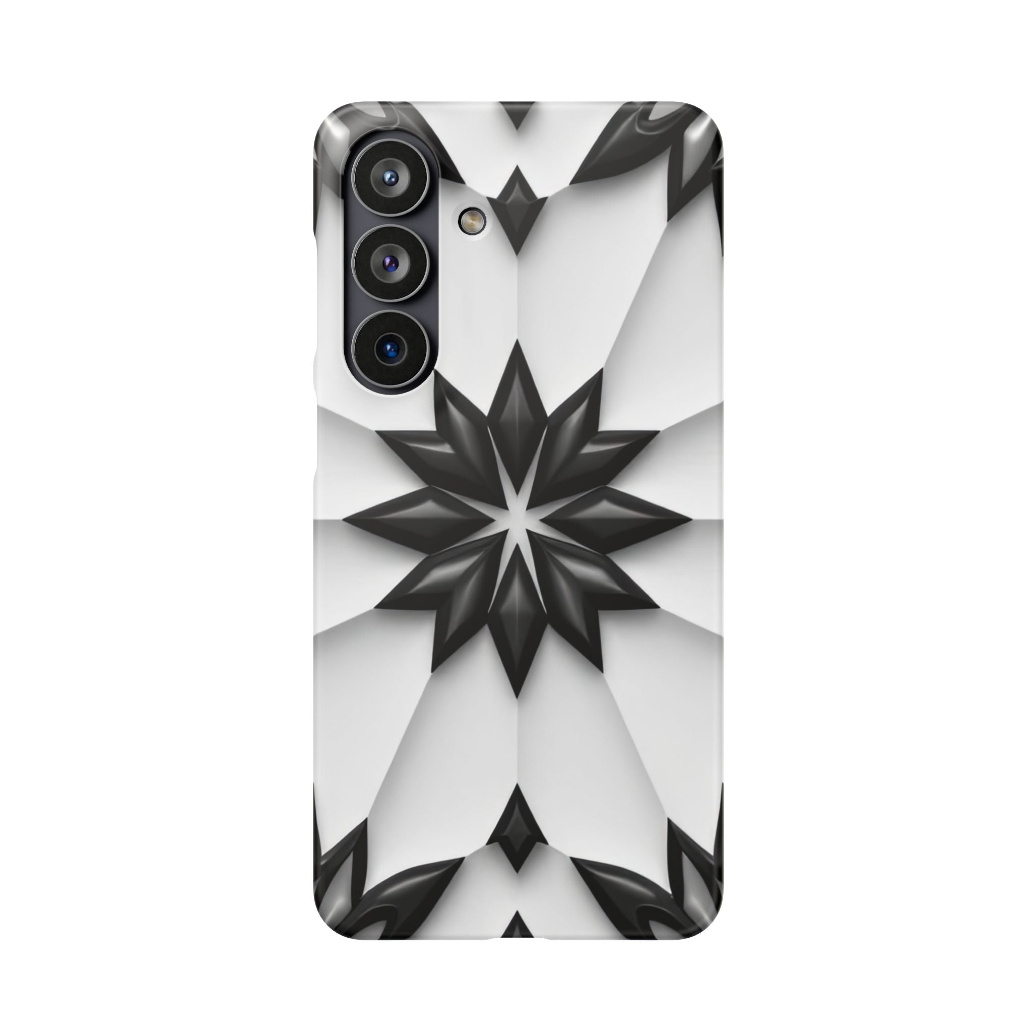 Black & White Geometric Snap Case for iPhone & Samsung Galaxy