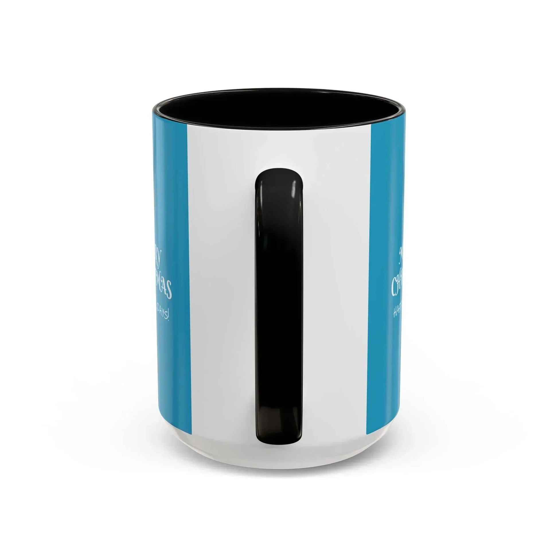 Merry Christmas and Happy Holidays Mug - Accent Coffee Mug (11, 15oz) - KARARMDESIGN