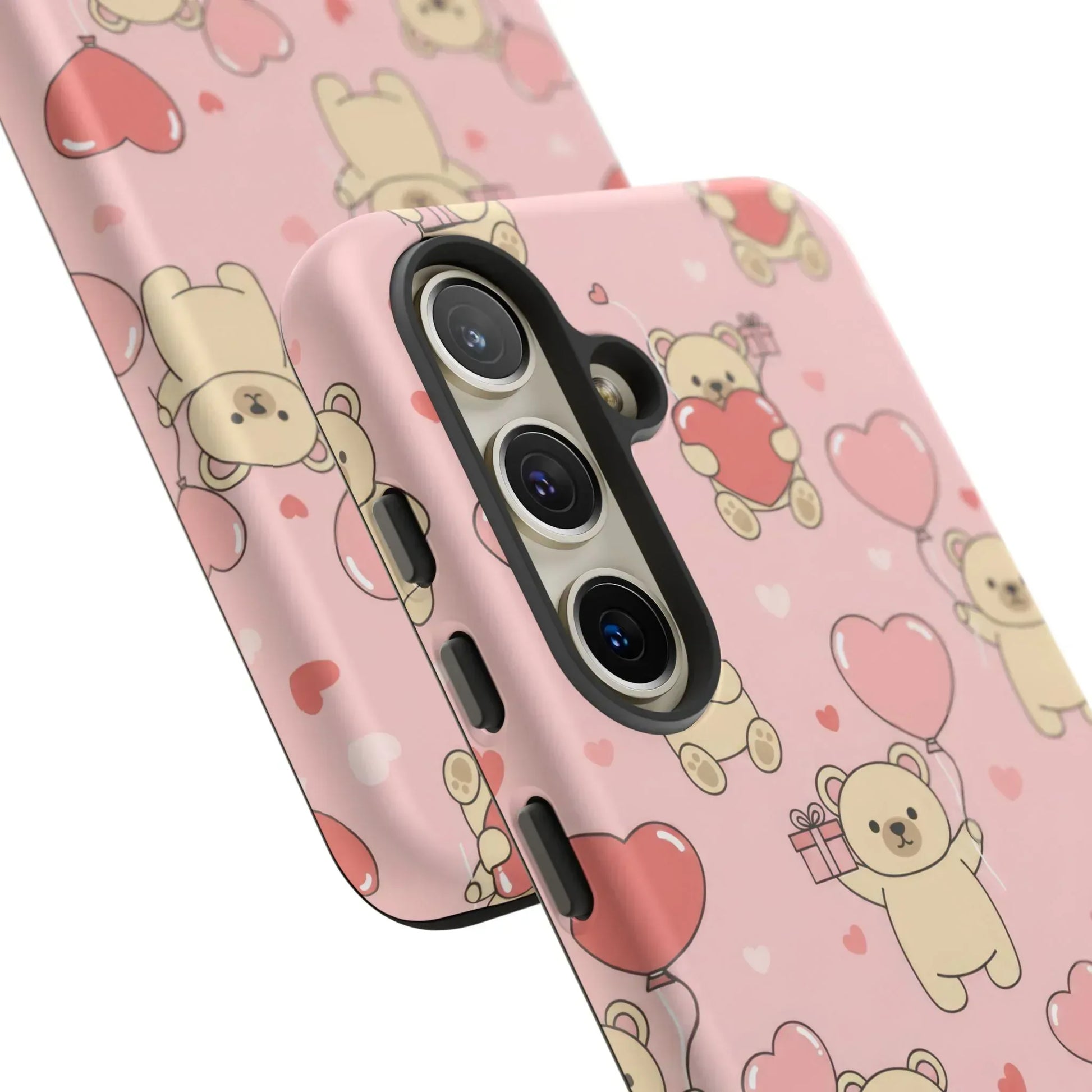 Teddy's Valentine Parade Phone Case for iPhone 11-17 and Galaxy S21-S25 - KARARMDESIGN
