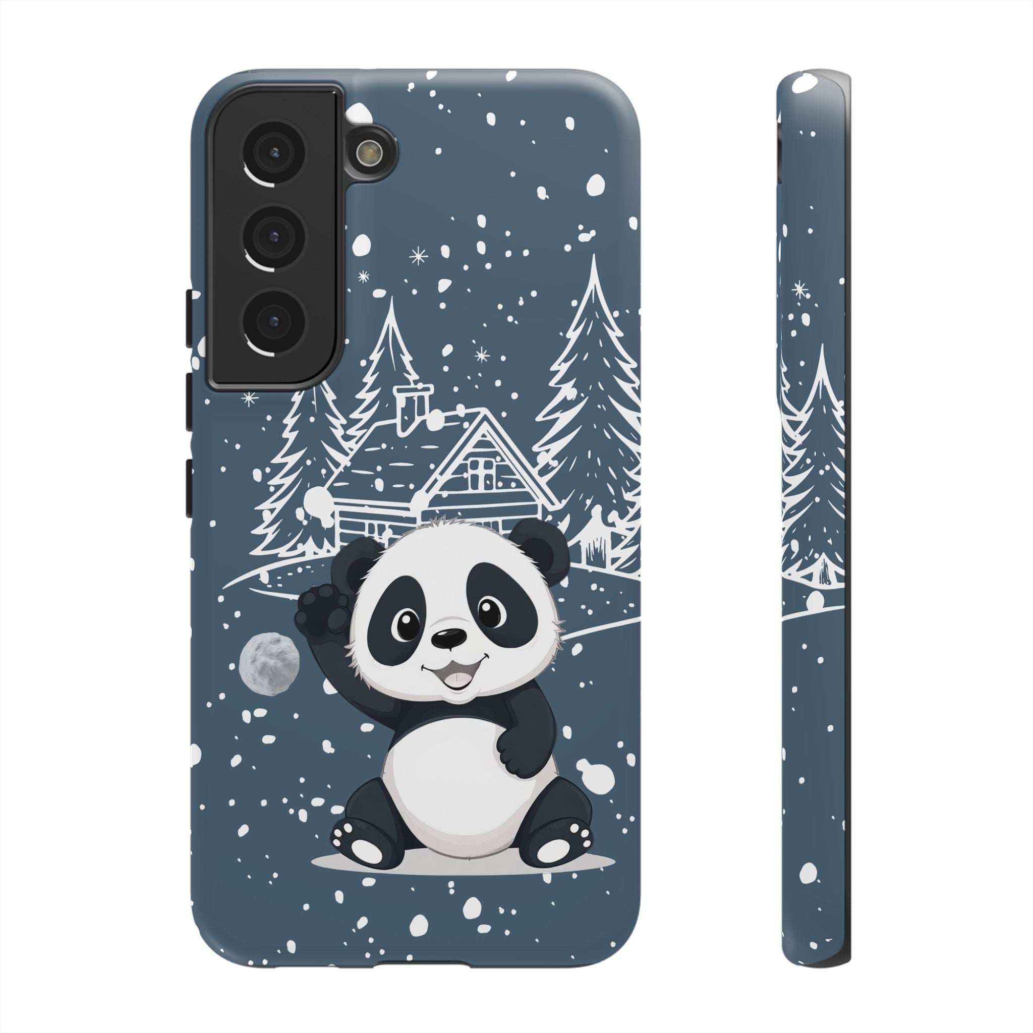 Cute Panda Phone Case for Samsung Galaxy S20–S26 & Google Pixel 6–9