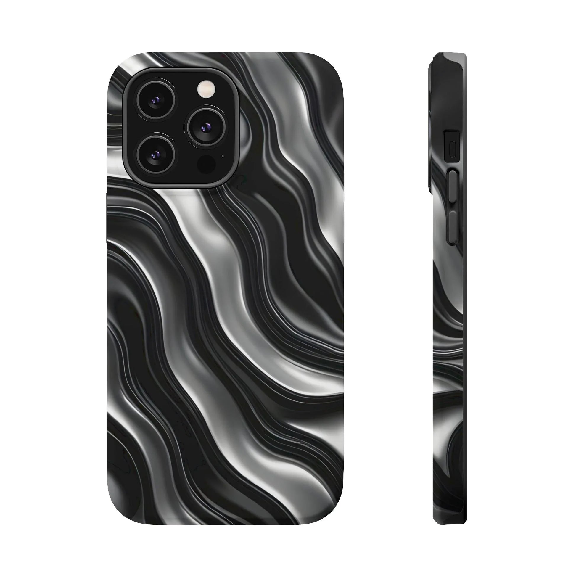 Wavy Illusion Marble Phone Case for iPhone 13-17 - KARARMDESIGN