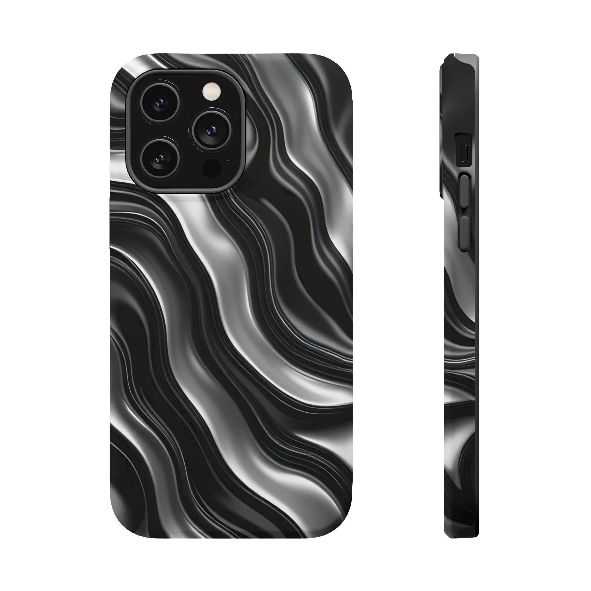 Wavy Illusion Marble Phone Case for iPhone 13-17 - KARARMDESIGN