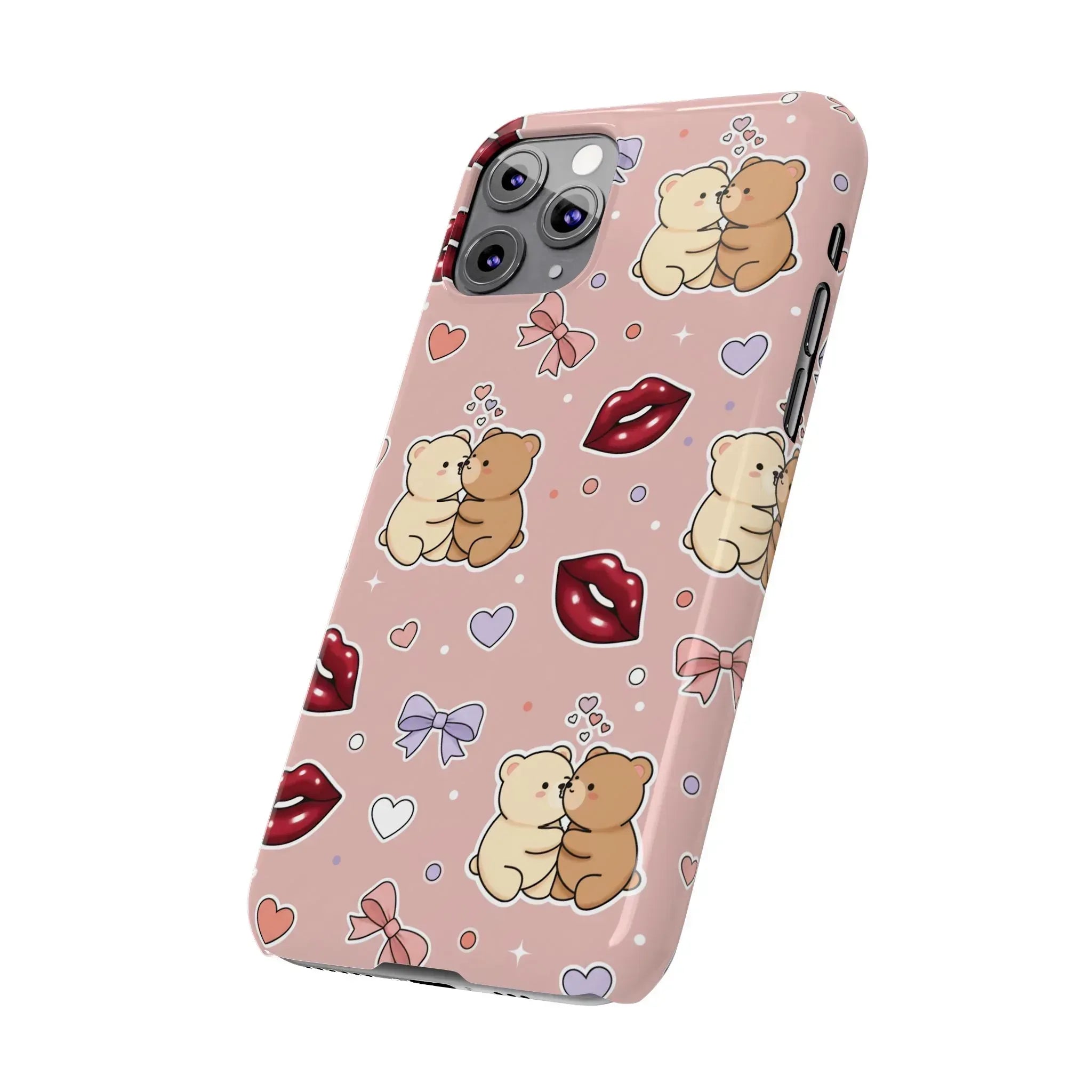 Bear Hug Bliss Phone Case for iPhone 11-17 - KARARMDESIGN