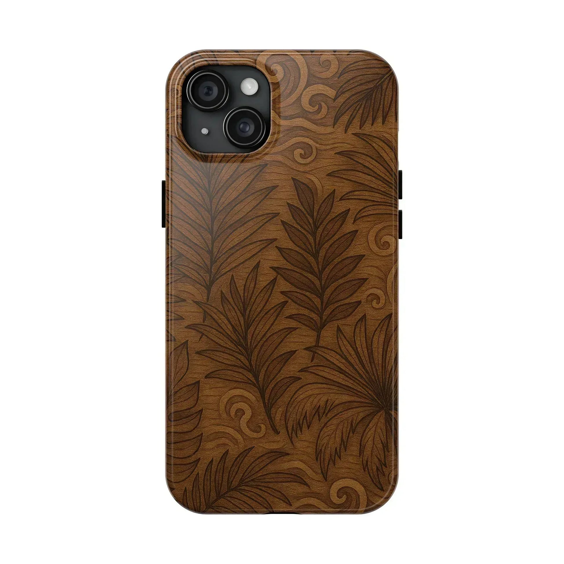 Wood Leaf Armor Phone Case for iPhone and Galaxy - KARARMDESIGN