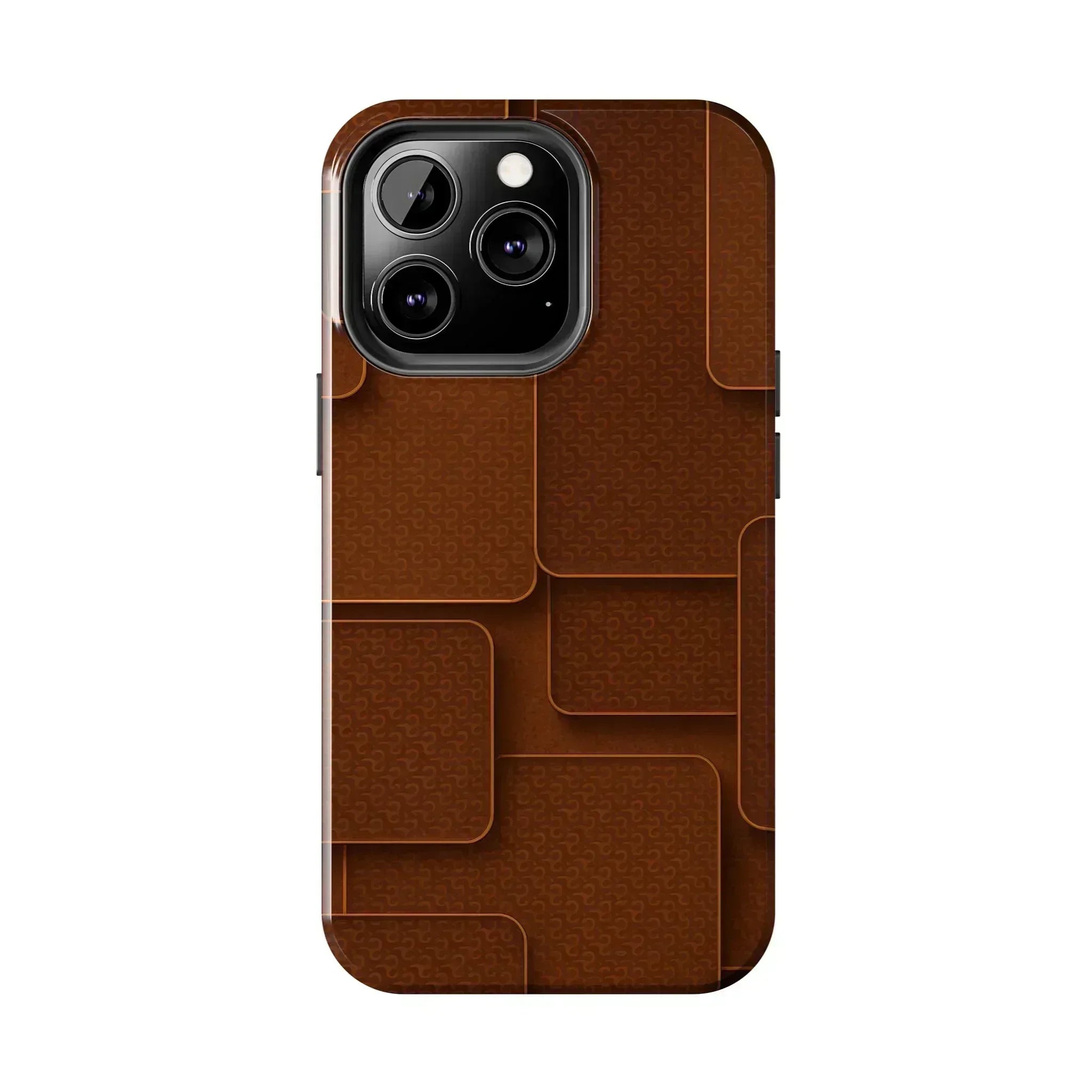 Textured Brown Phone Case for iPhone 7-16 and Samsung Galaxy S21-S24 - KARARMDESIGN
