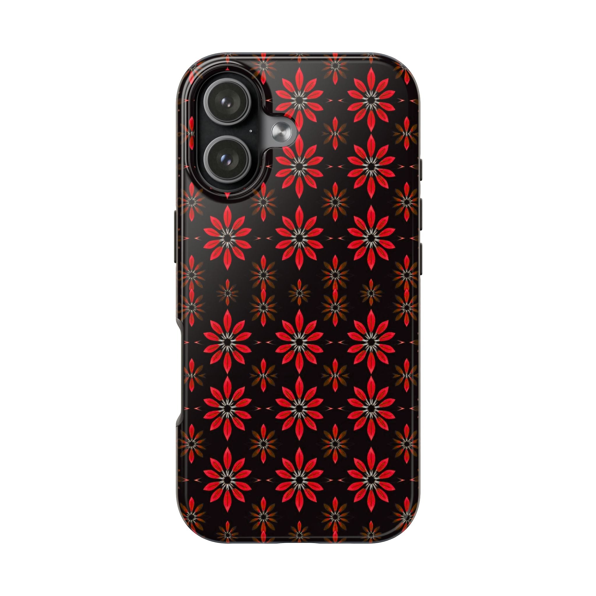Symmetric Floral Phone Case for iPhone 11-17 and Galaxy S21-S25