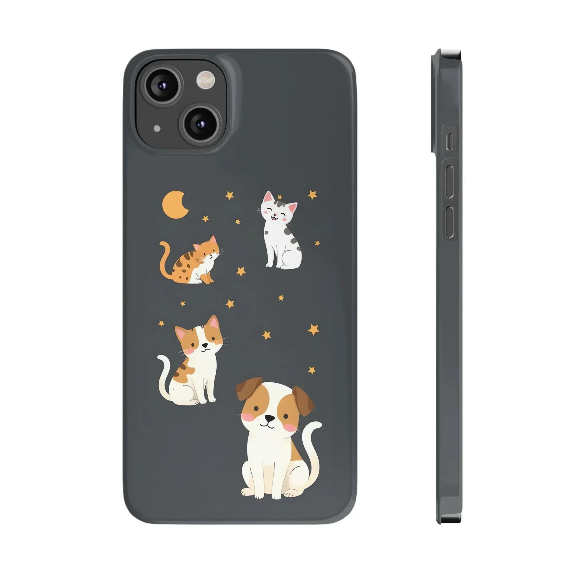 Cute Cat and Dog Phone Case for iPhone 11-17 - KARARMDESIGN