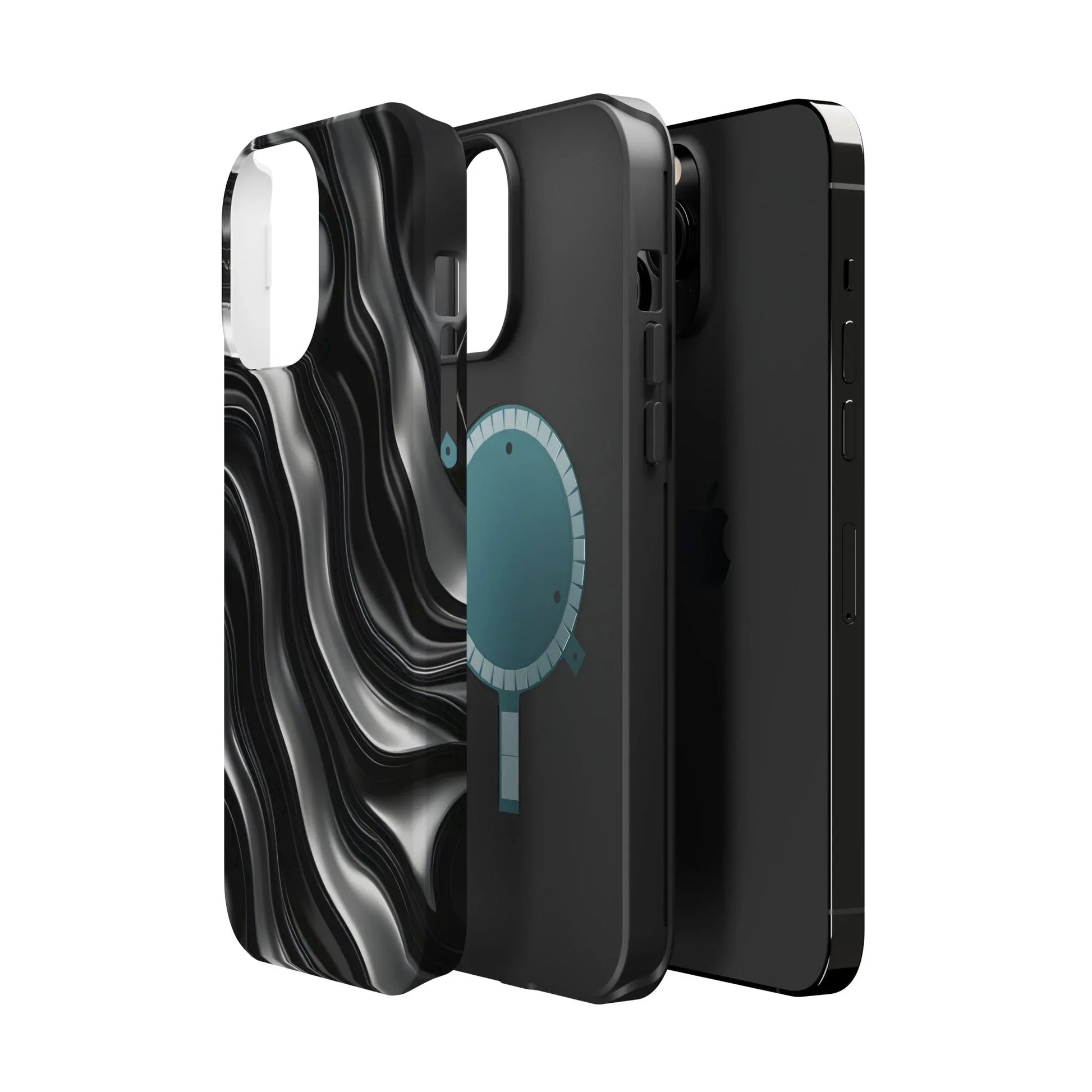 Wavy Illusion Marble Phone Case for iPhone 13-17 - KARARMDESIGN