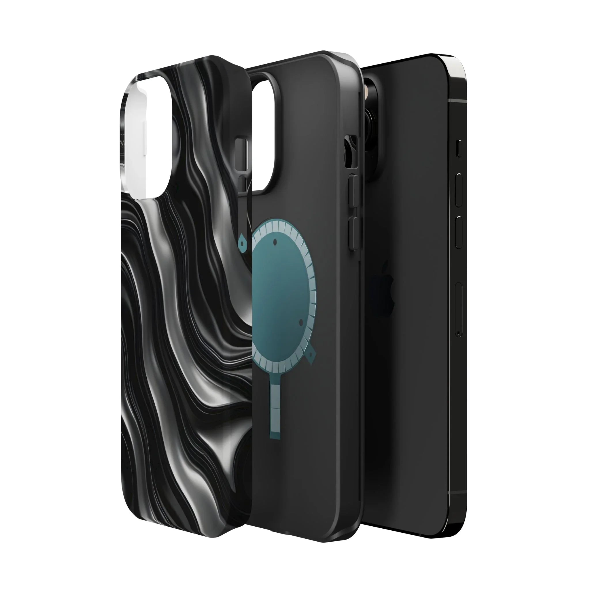 Wavy Illusion Marble Phone Case for iPhone 13-17 - KARARMDESIGN