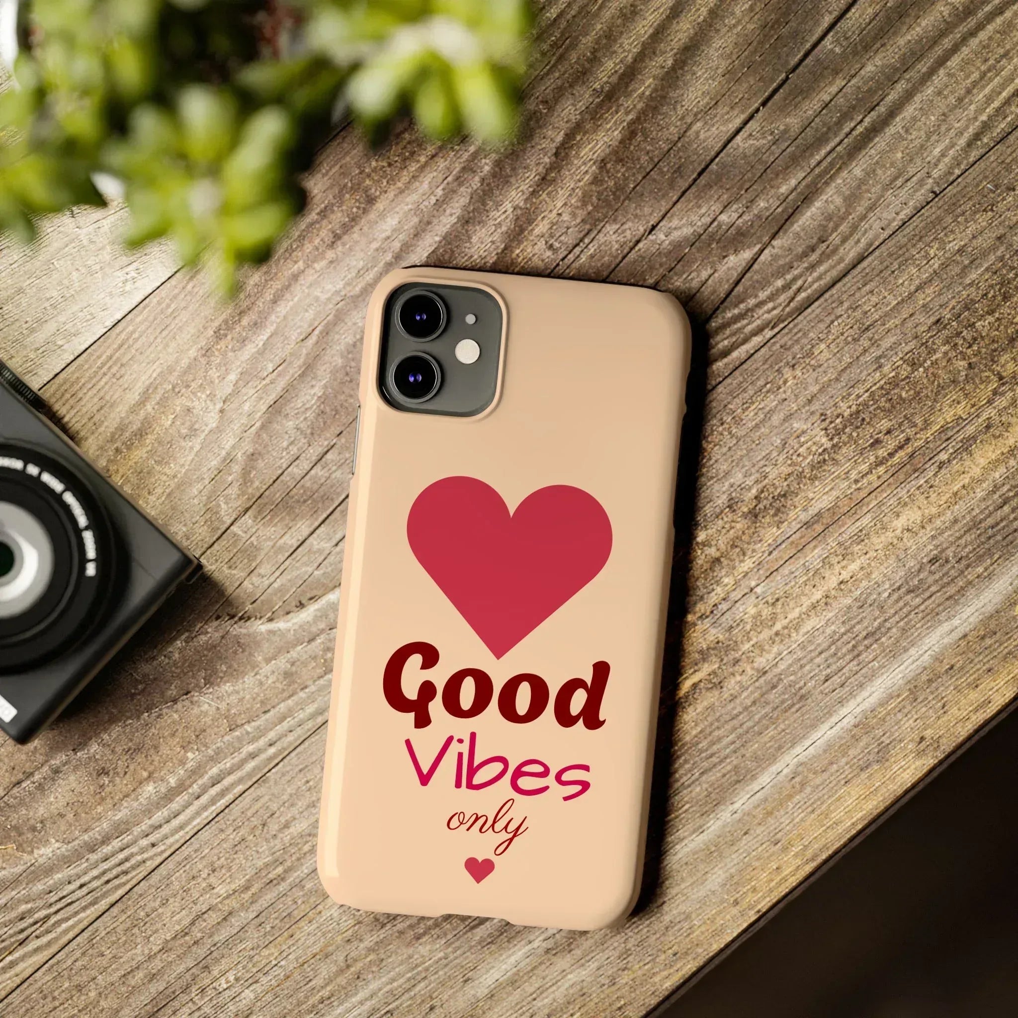 Good Vibes Only Slim Phone Case for iPhone 11-16 - KARARMDESIGN