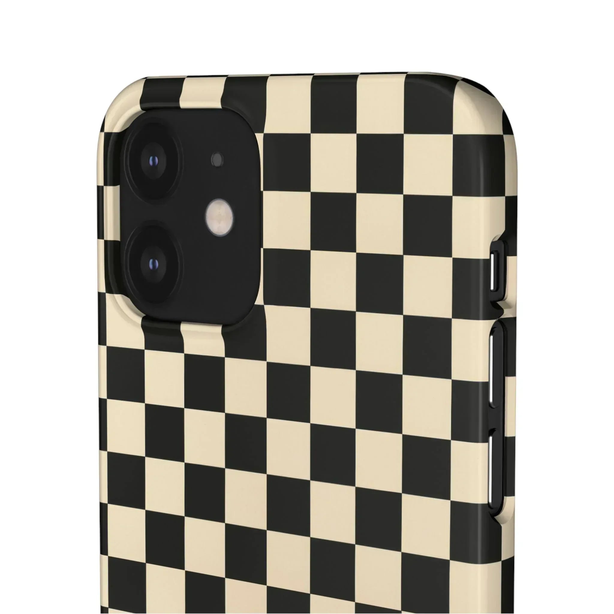 Stylish Matte Checker Phone Case for iPhone 11-17 and Galaxy S20-S25 - KARARMDESIGN
