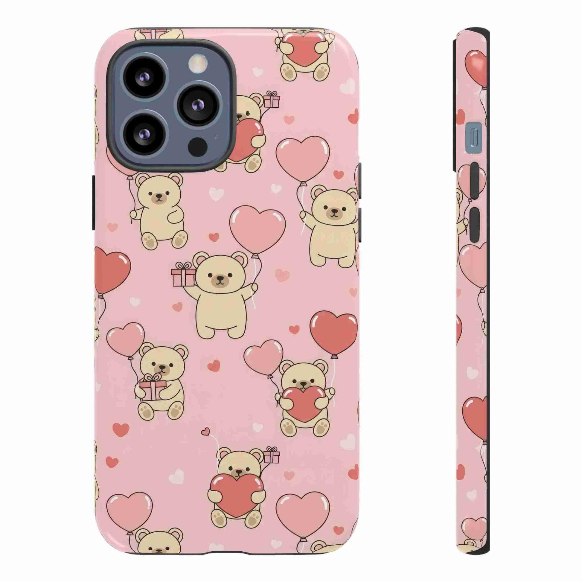 Teddy's Valentine Parade Phone Case for iPhone 11-17 and Galaxy S21-S25 - KARARMDESIGN