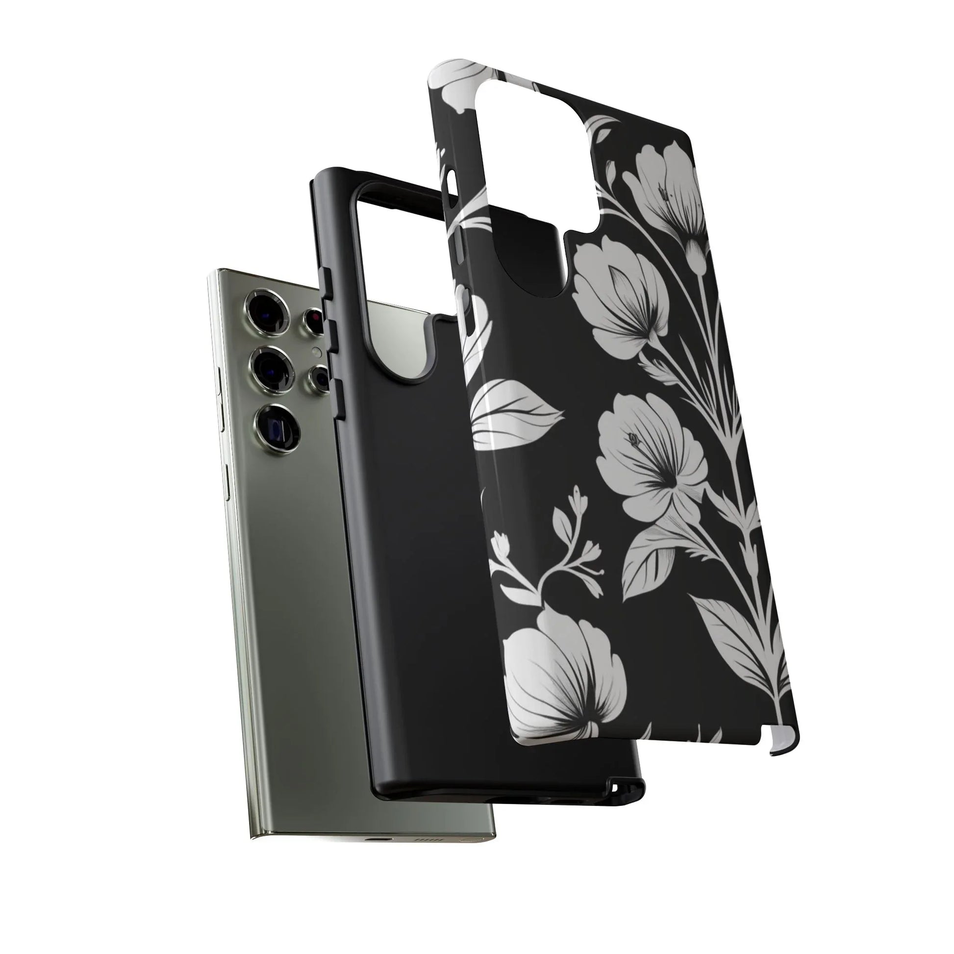 Elegant Floral Phone Case for Galaxy S20-S25 - KARARMDESIGN