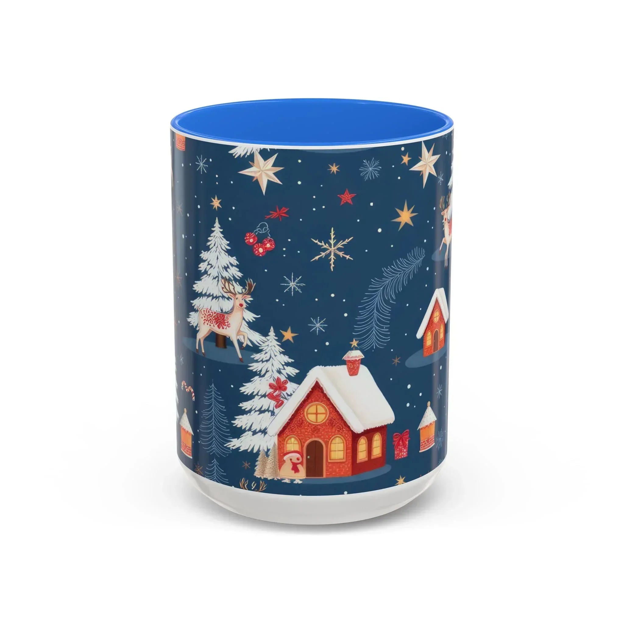 Dark Blue Christmas Mug - Colorful Mugs (11oz, 15oz) - KARARMDESIGN