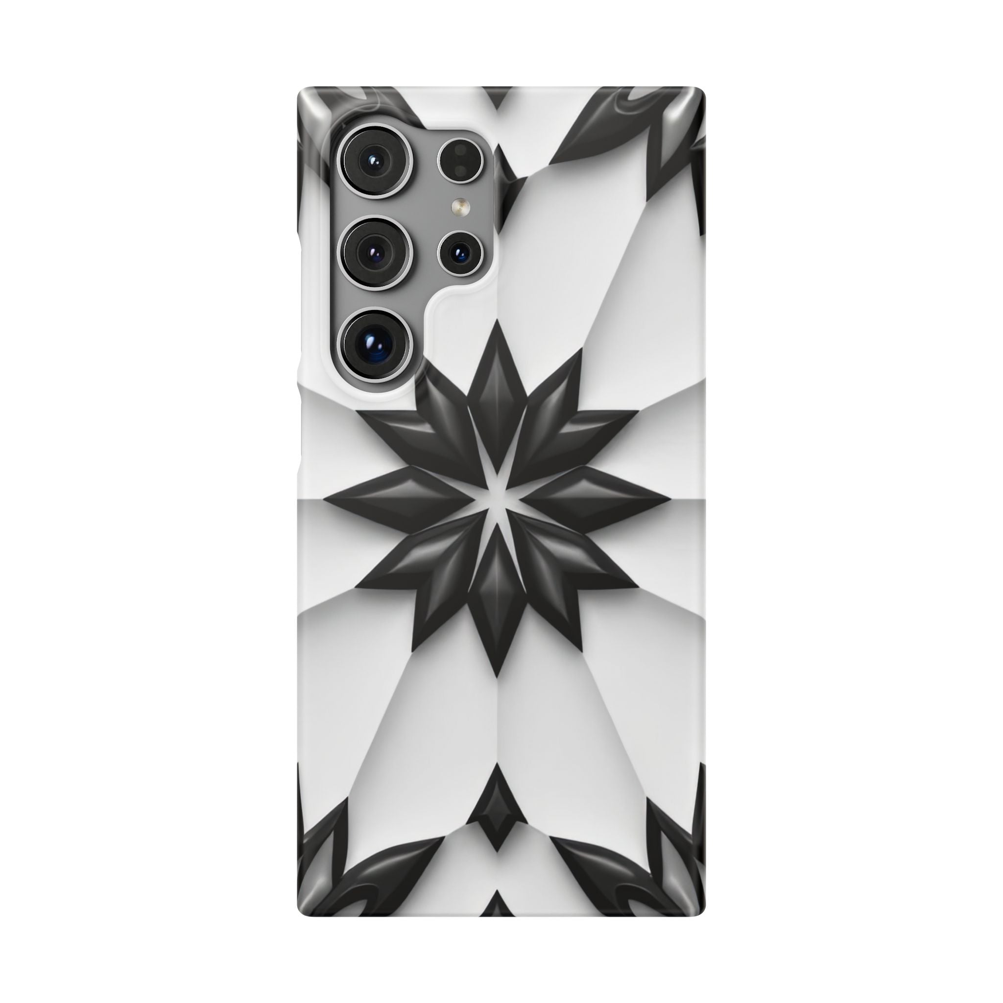 Black & White Geometric Snap Case for iPhone & Samsung Galaxy