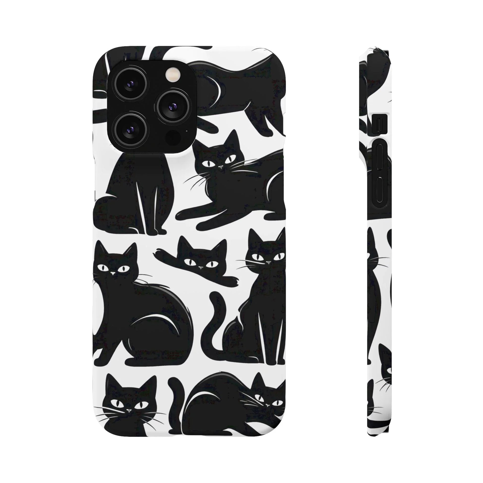 Black Cats Phone Case for iPhone 11-17 and Galaxy S20-S25 - KARARMDESIGN