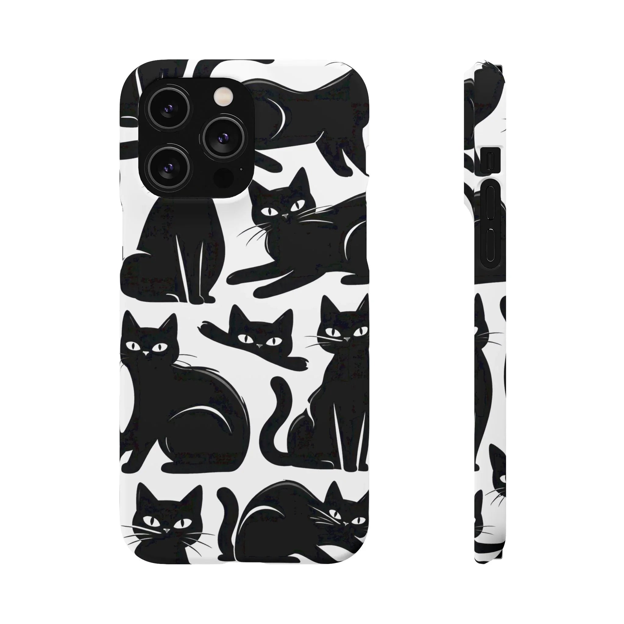 Black Cats Phone Case for iPhone 11-17 and Galaxy S20-S25 - KARARMDESIGN