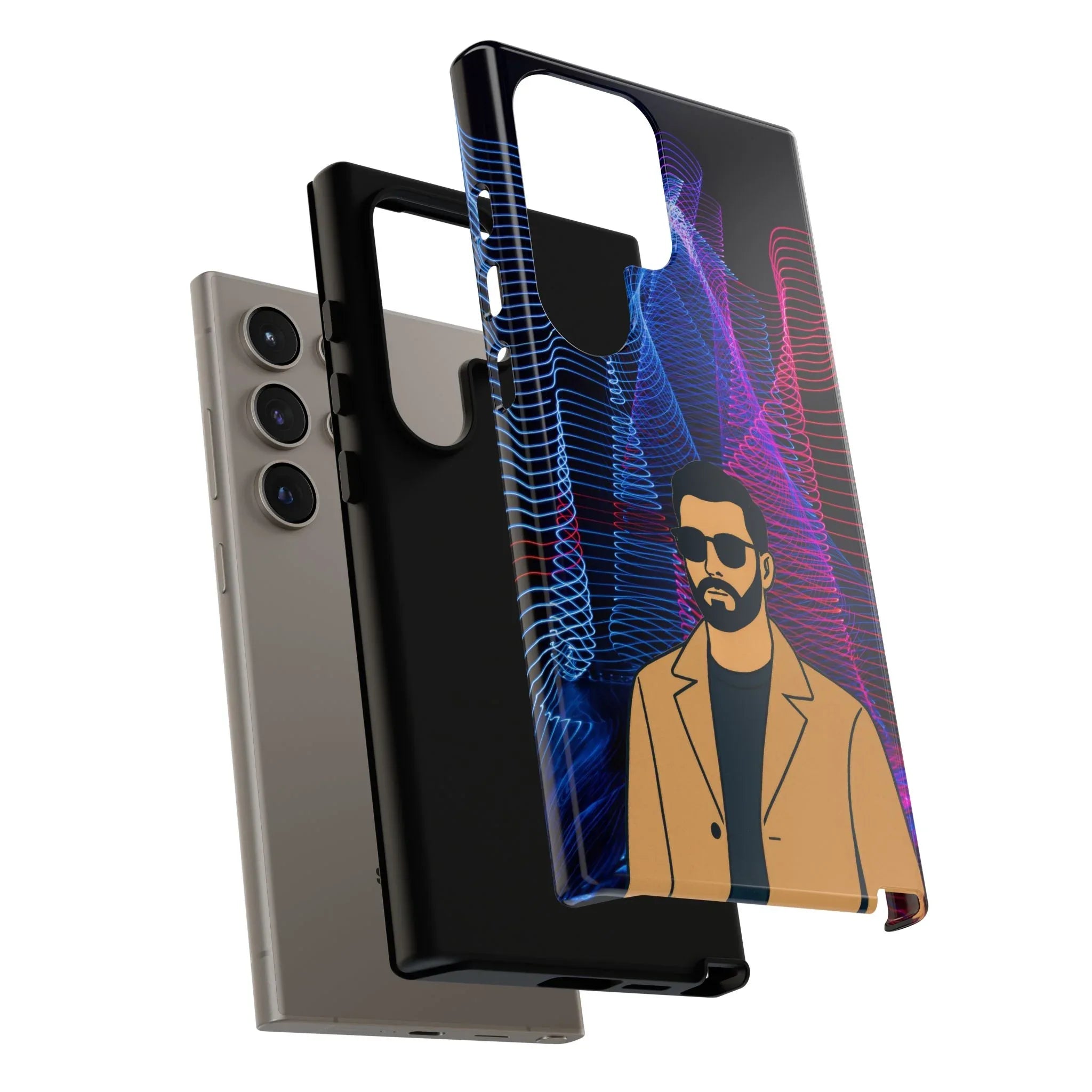 Bearded Style Phone Case for iPhone 11-17 and Galaxy S20-S25 - KARARMDESIGN