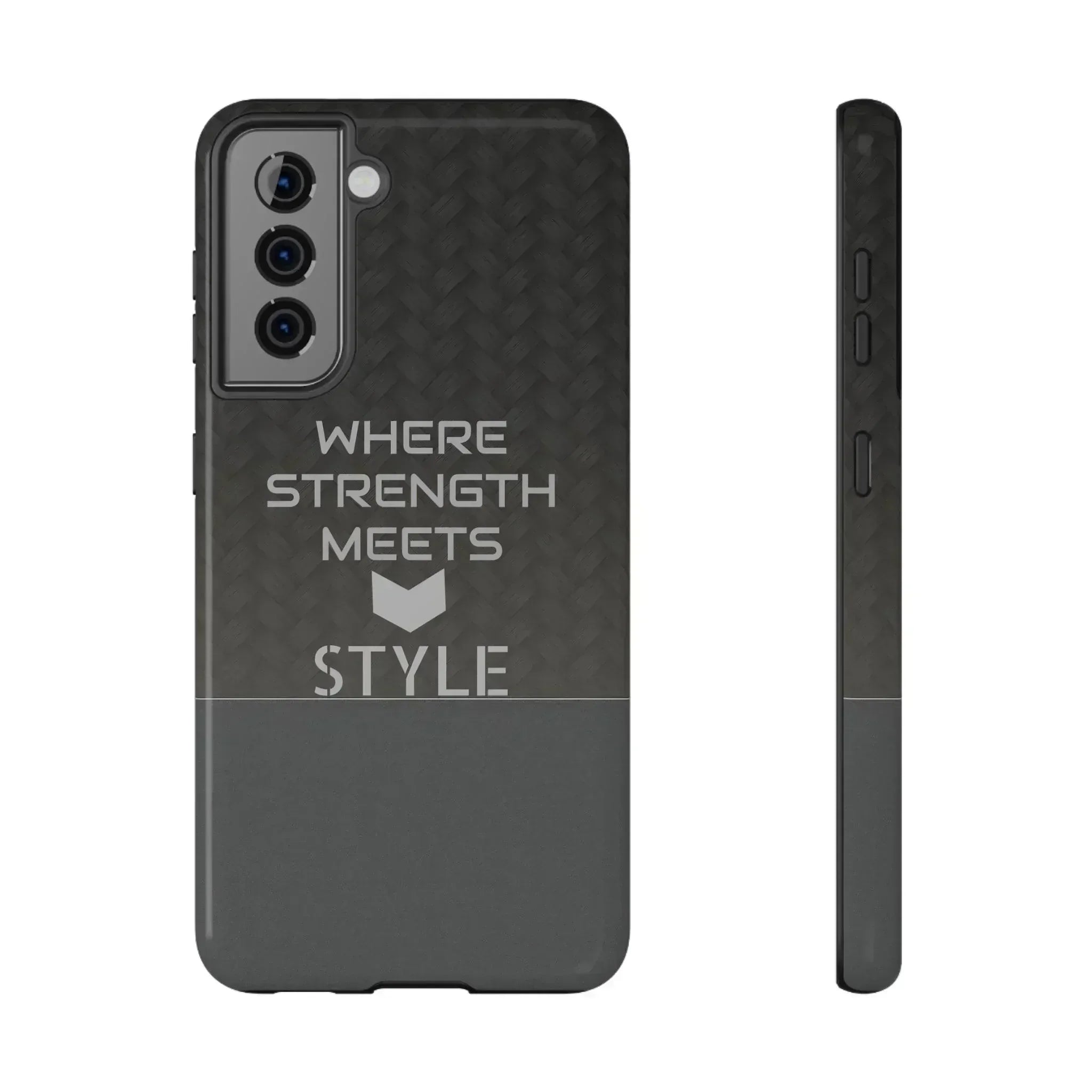 Gray Carbon Phone Case for iPhone 12-16 and Galaxy S21-S22 - KARARMDESIGN