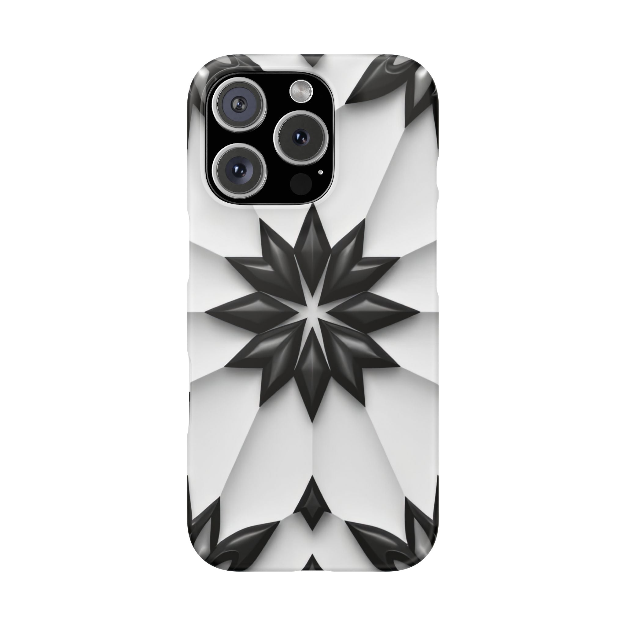 Black & White Geometric Snap Case for iPhone & Samsung Galaxy