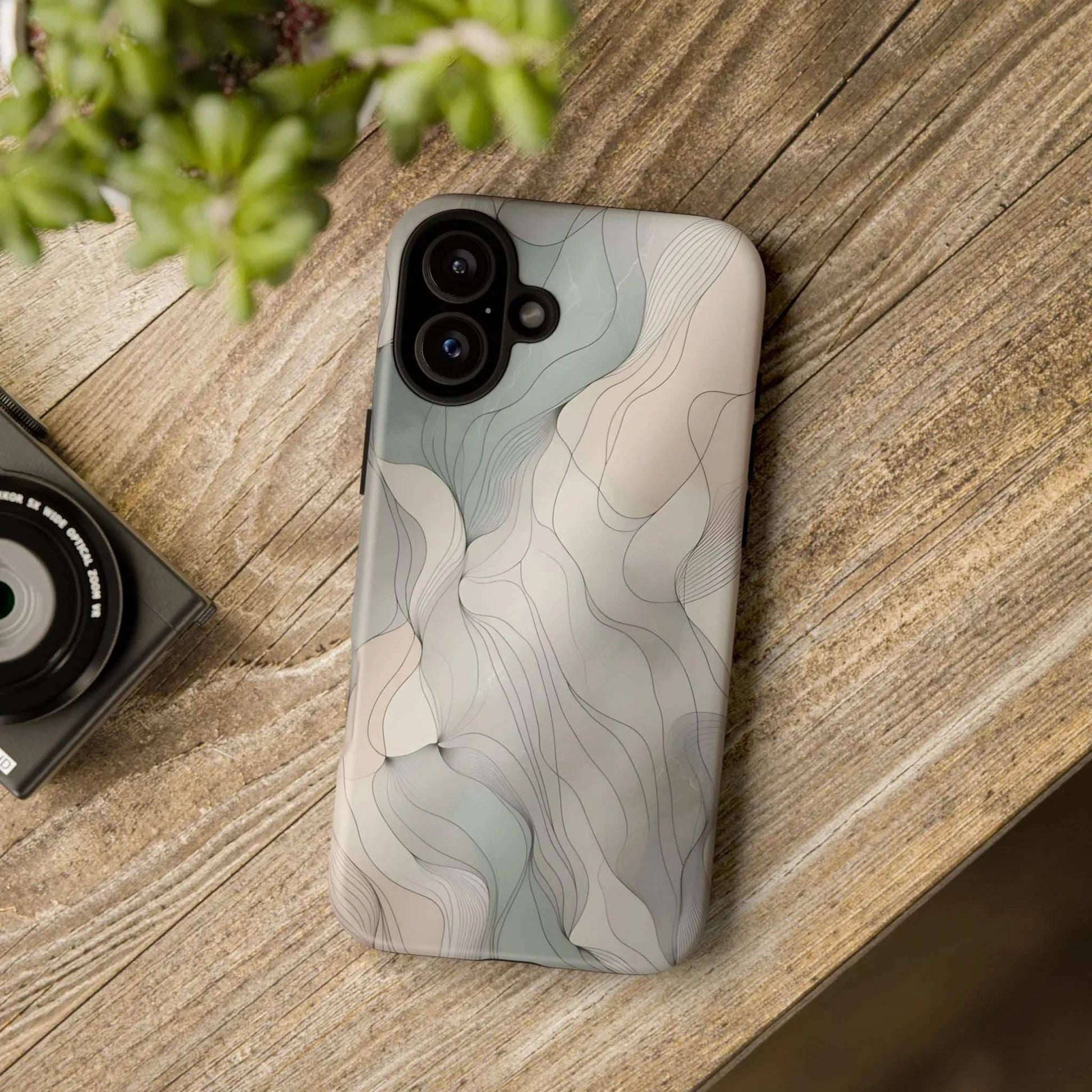 Pastel Wave Phone Case – Minimalist Design for iPhone & Pixel - KARARMDESIGN