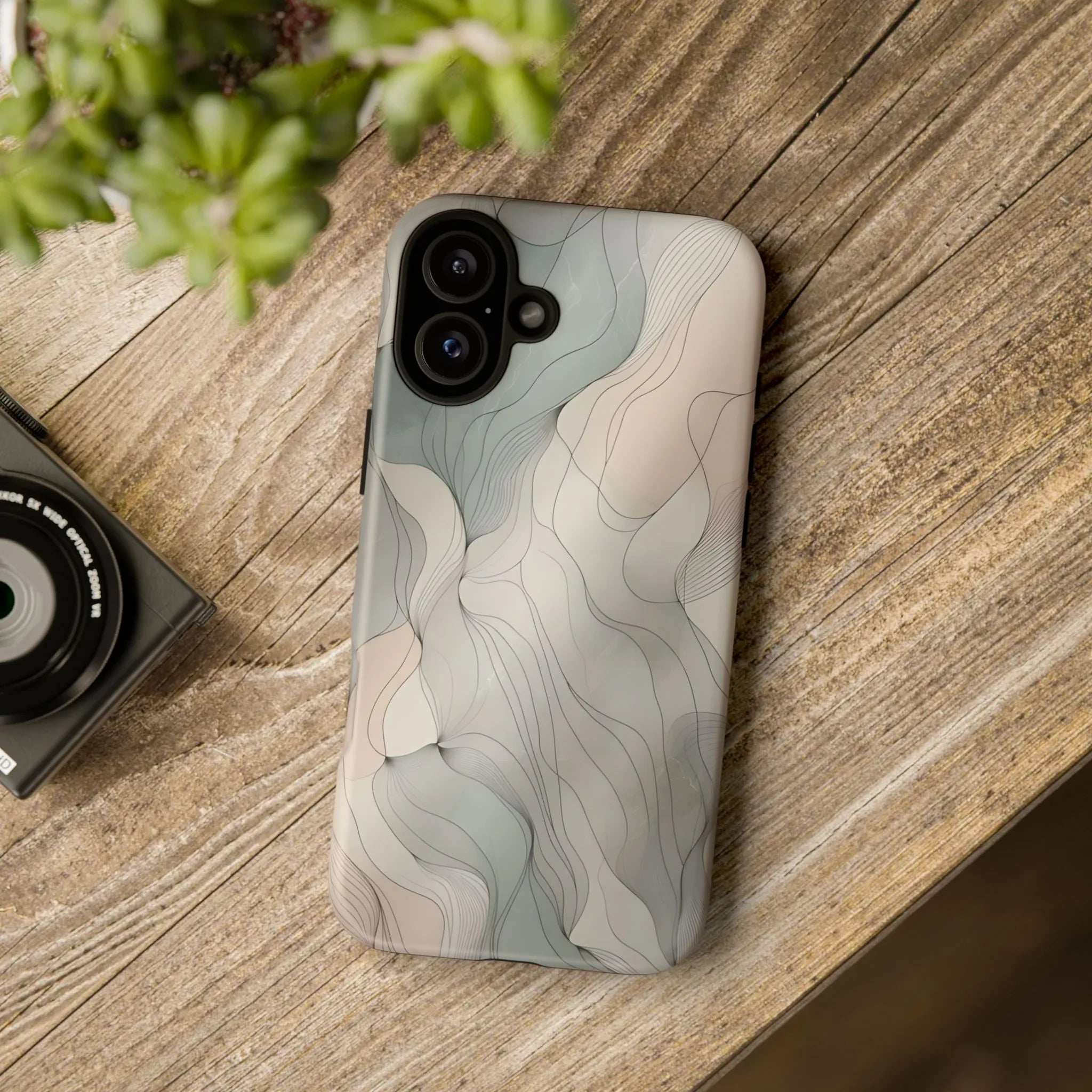 Pastel Wave Phone Case – Minimalist Design for iPhone & Pixel - KARARMDESIGN