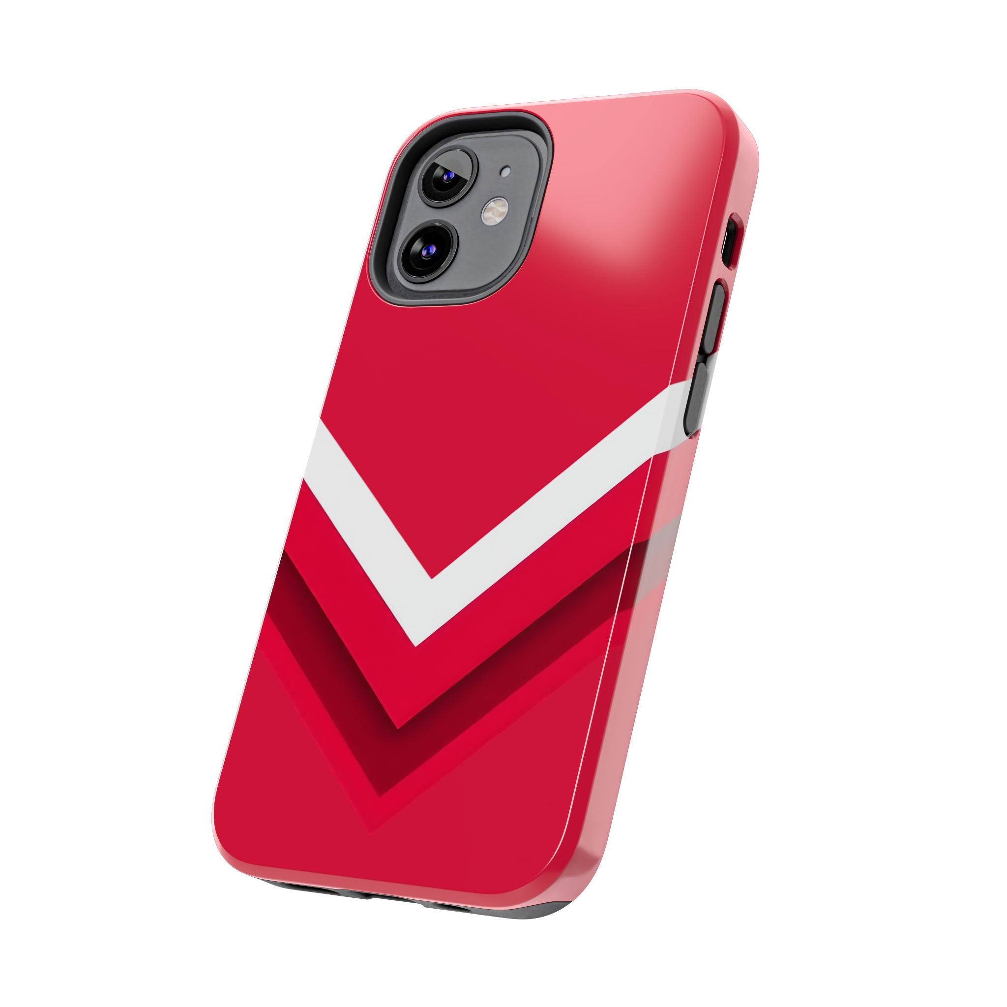 Red Chevron Armor Phone Case for iPhone 11–16 & Galaxy S21–S24